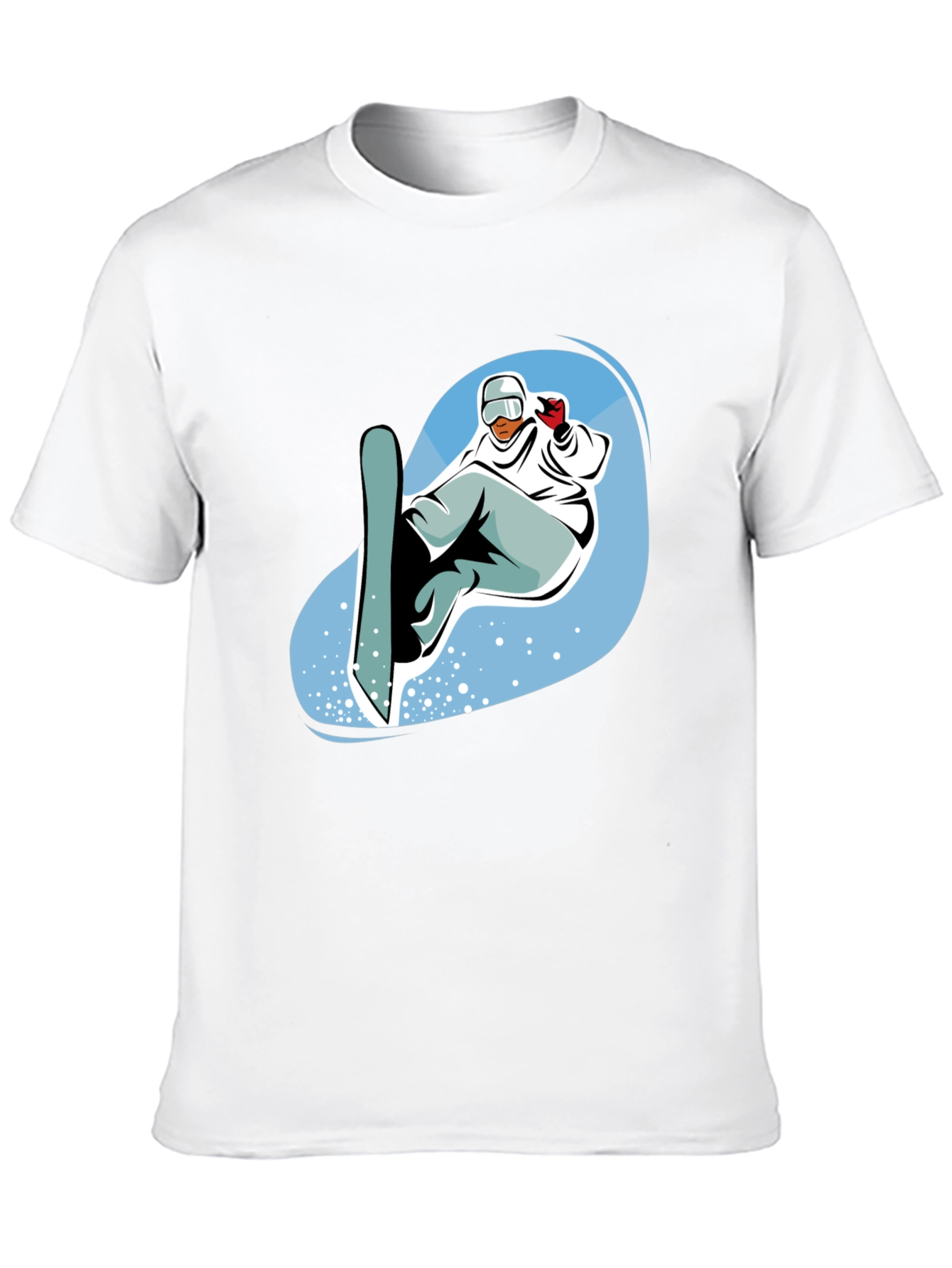 Mens Black Snowboard Graphic Tee