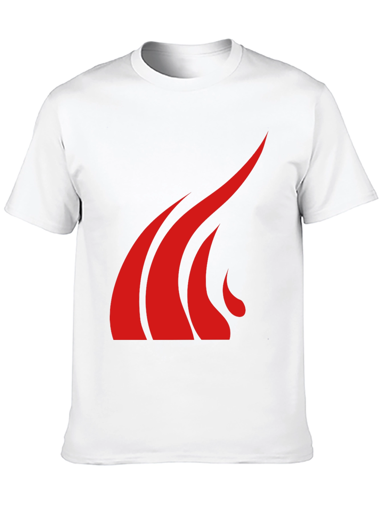 Bold Red Graphic Tee - Black Cotton Blend