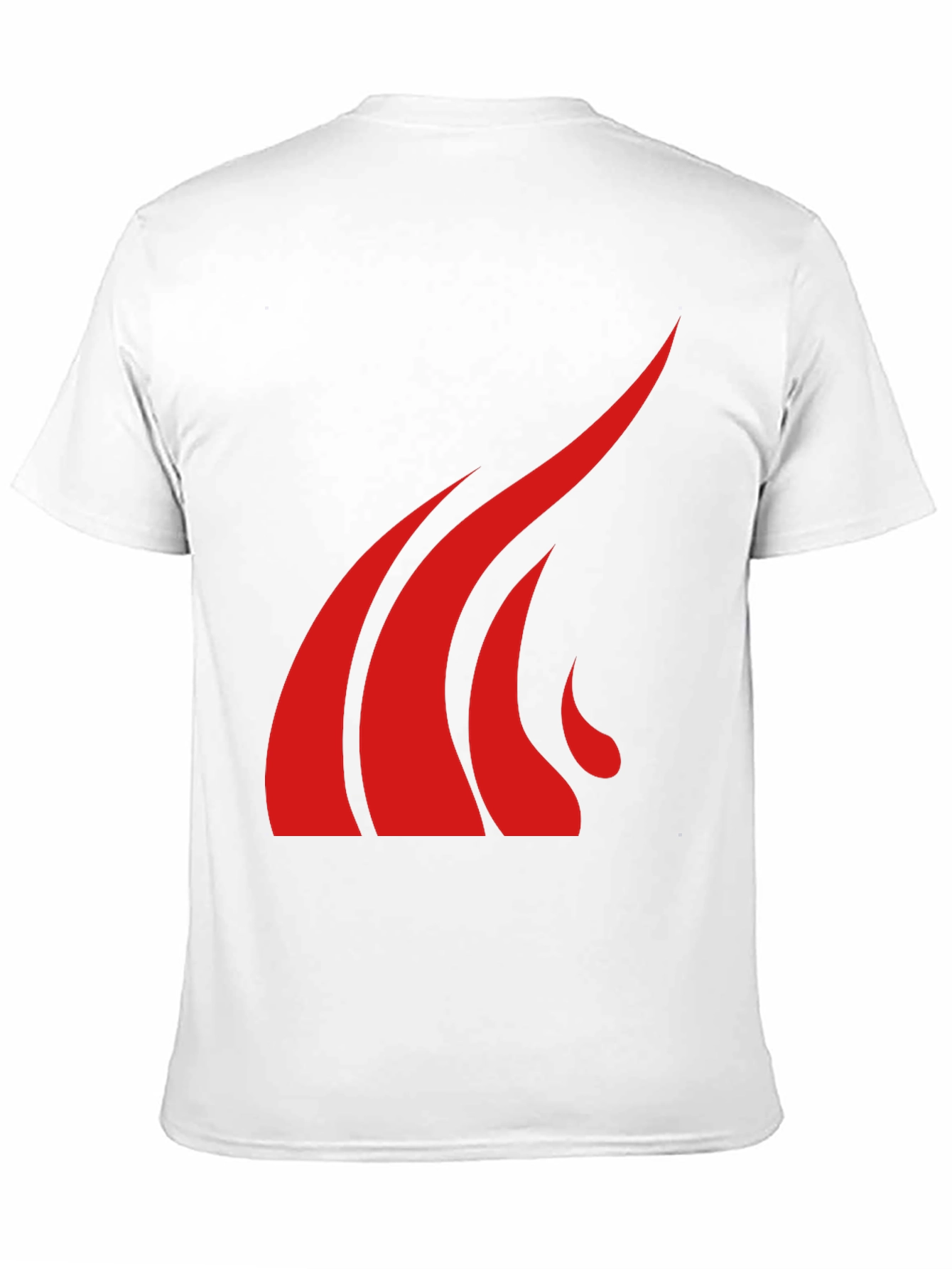 Bold Red Graphic Tee - Black Cotton Blend