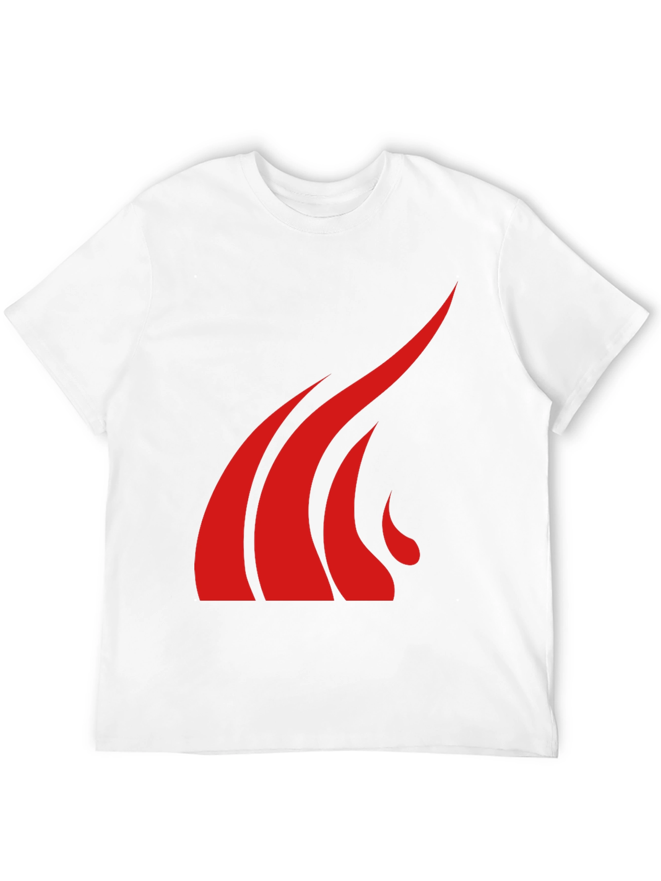 Bold Red Graphic Tee - Black Cotton Blend