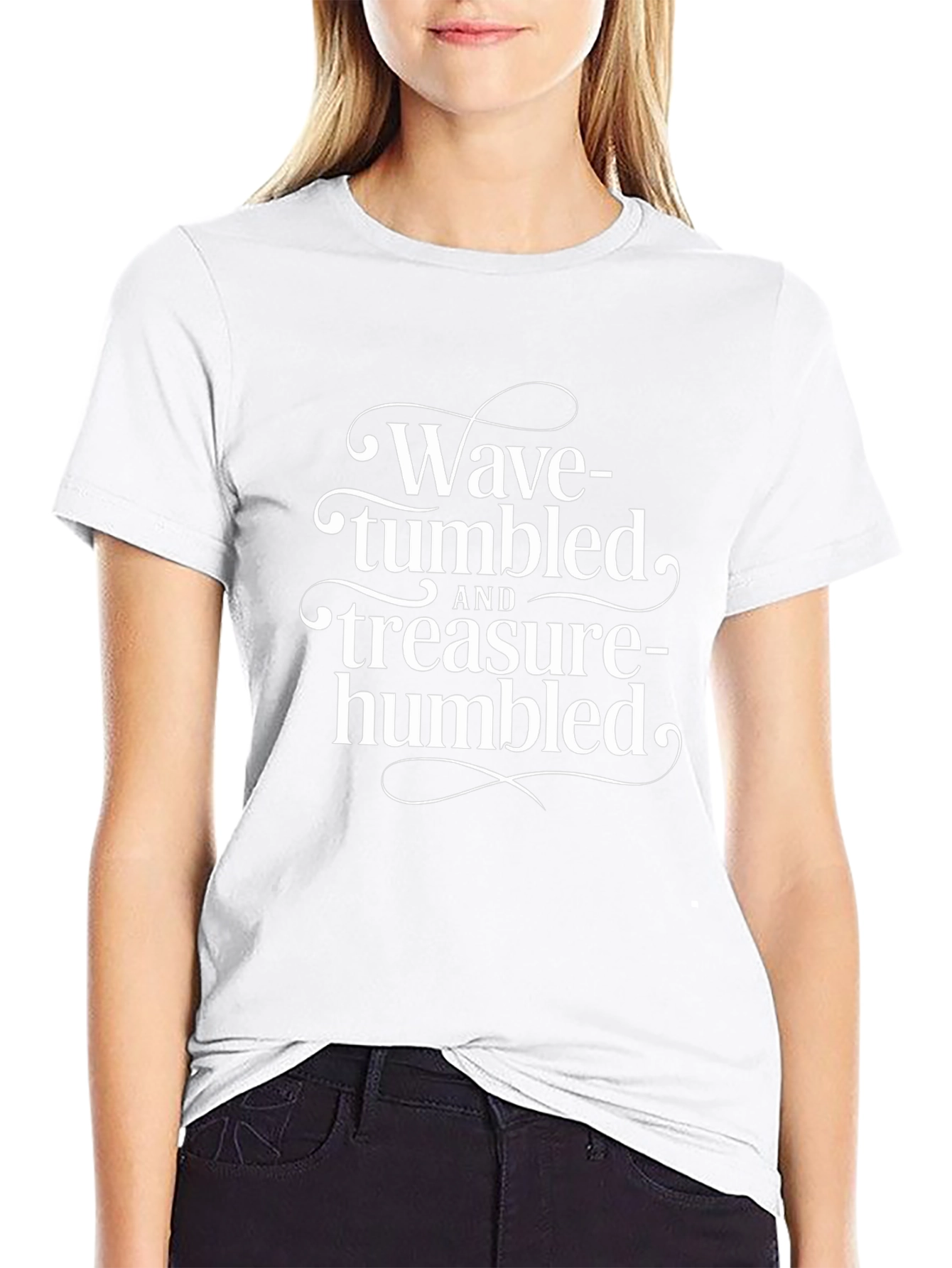 Wave-Tumbled & Treasure-Humbled Black Graphic Tee