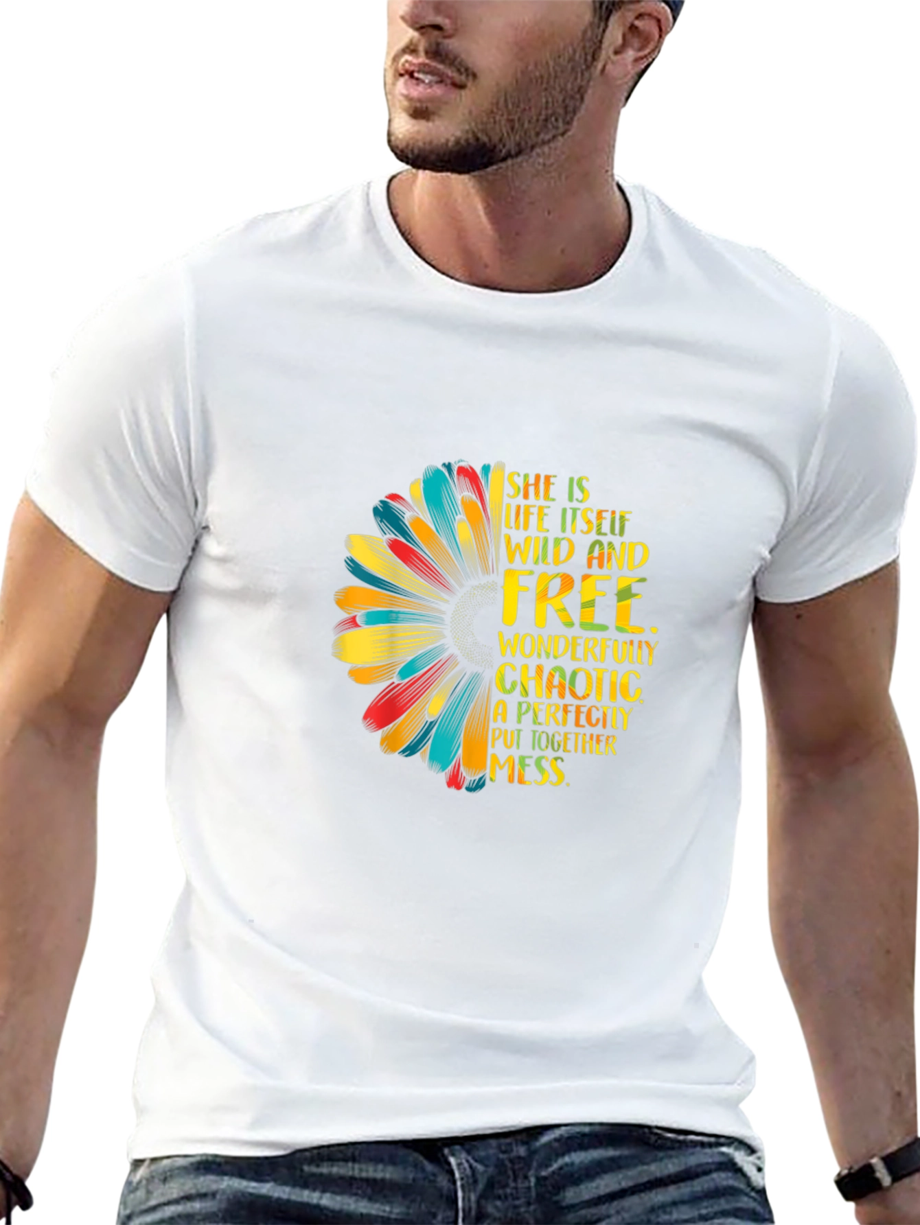 Wild & Free Sunflower Graphic Tee - Black