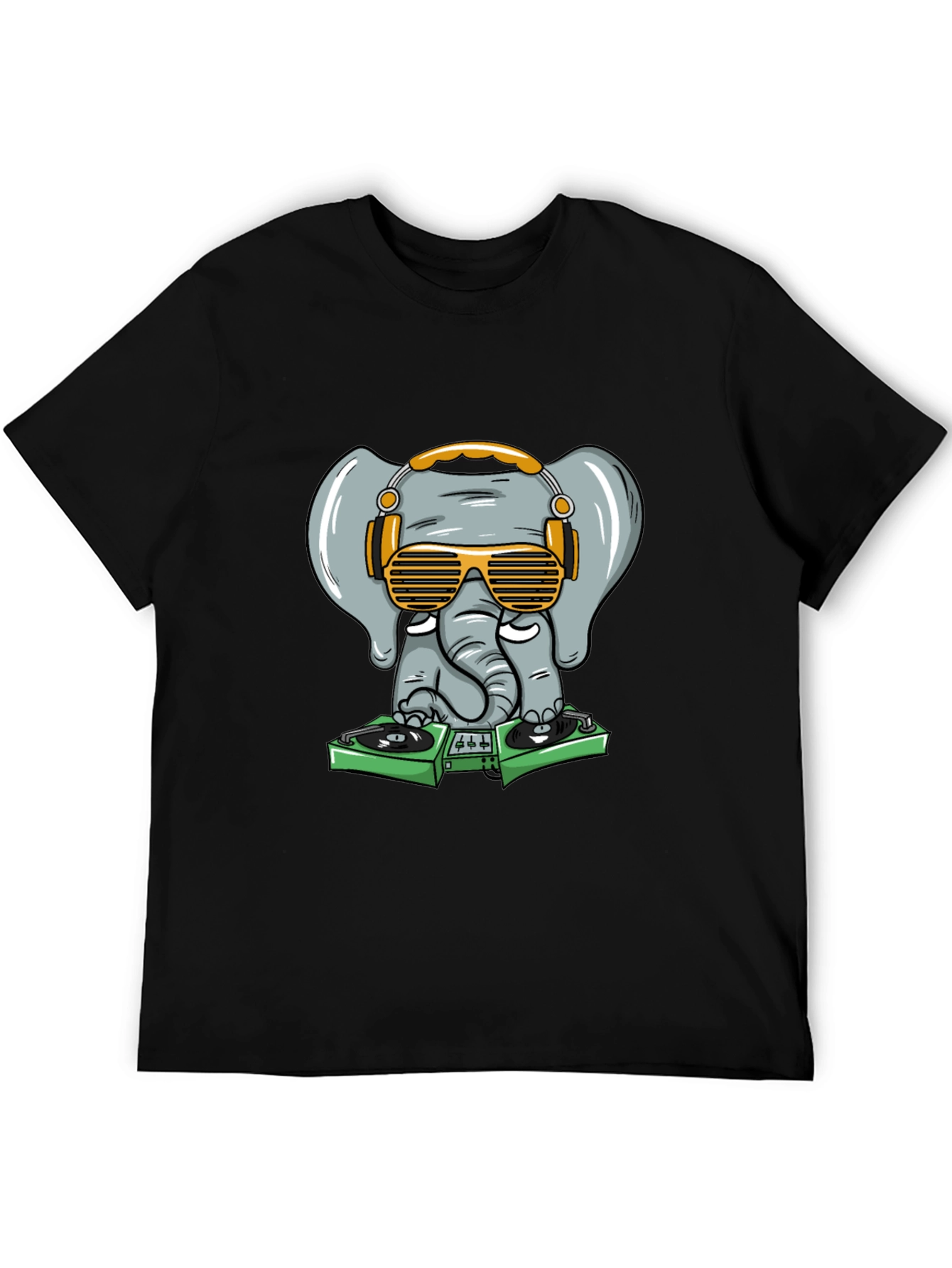 DJ Elephant Graphic Tee - Cool & Fun Design
