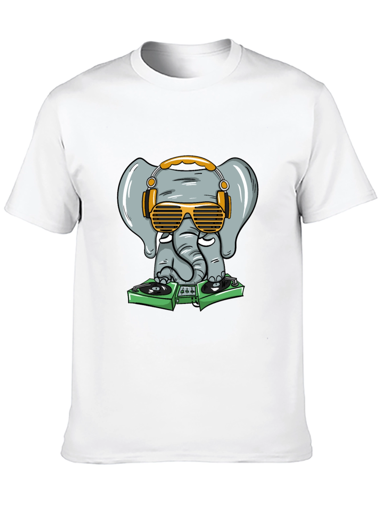 DJ Elephant Graphic Tee - Cool & Fun Design