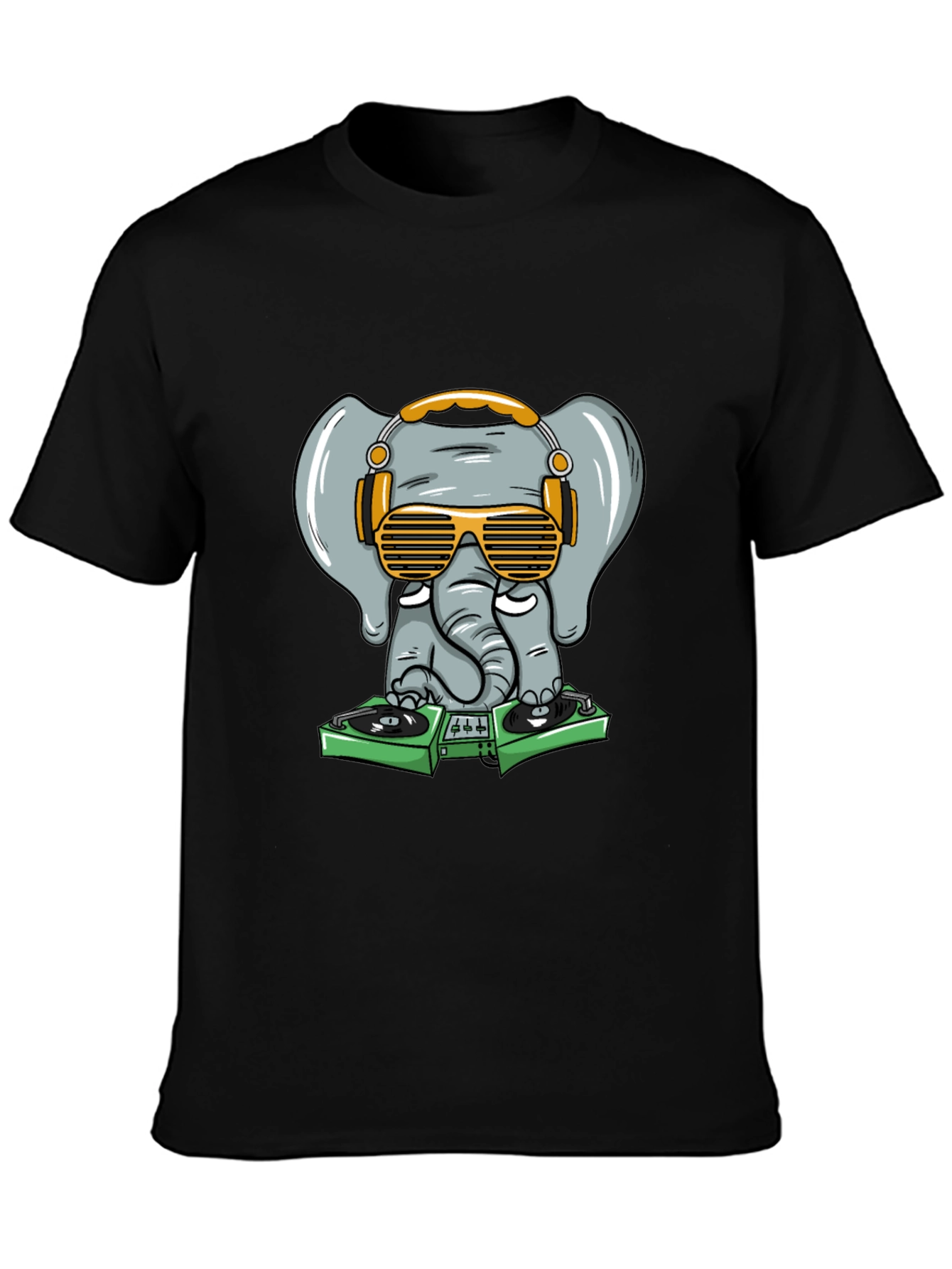 DJ Elephant Graphic Tee - Cool & Fun Design