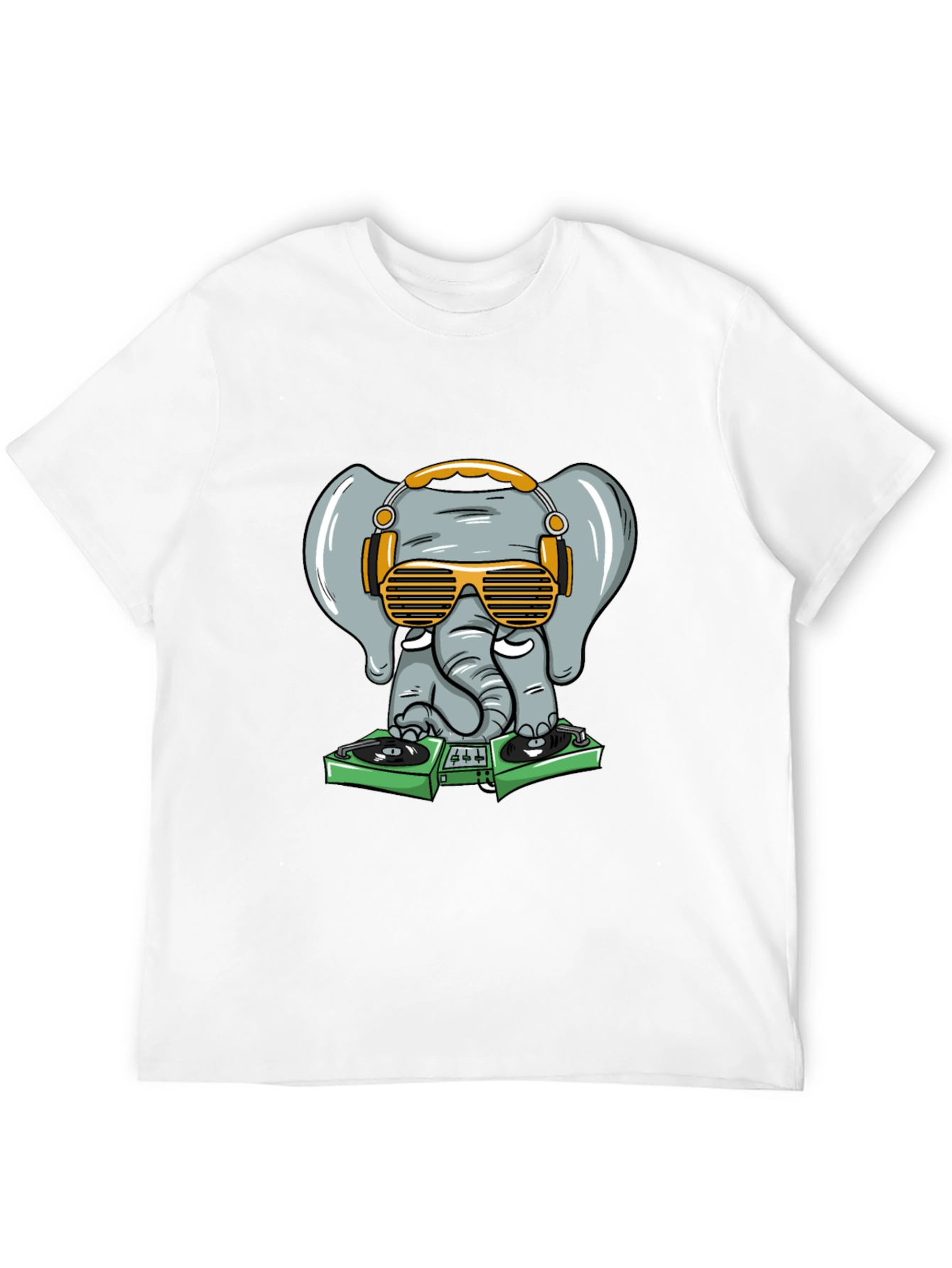 DJ Elephant Graphic Tee - Cool & Fun Design