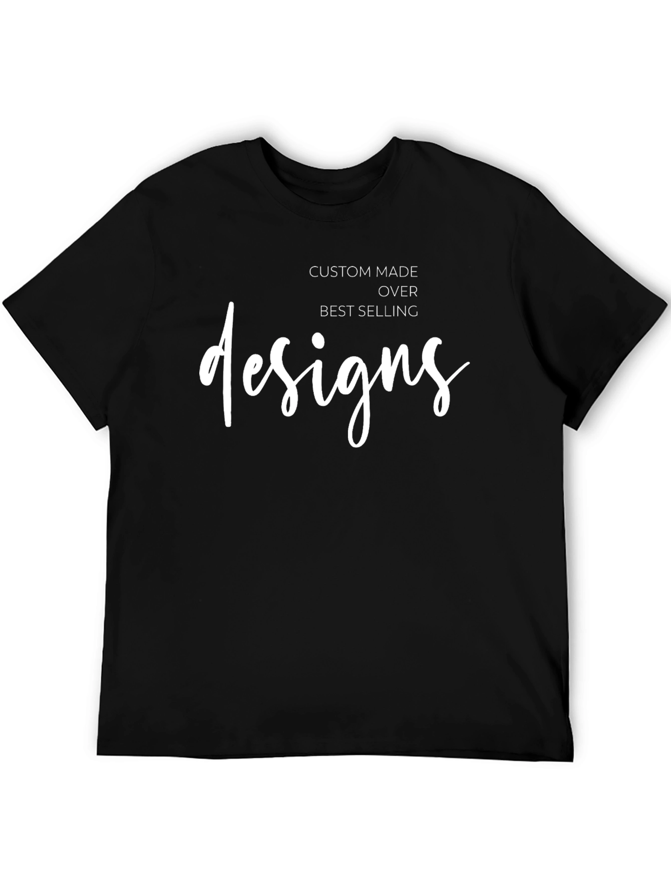 Custom Designs Black Tee - Soft Cotton Blend