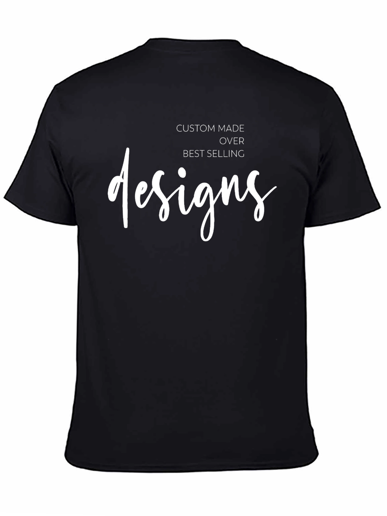 Custom Designs Black Tee - Soft Cotton Blend