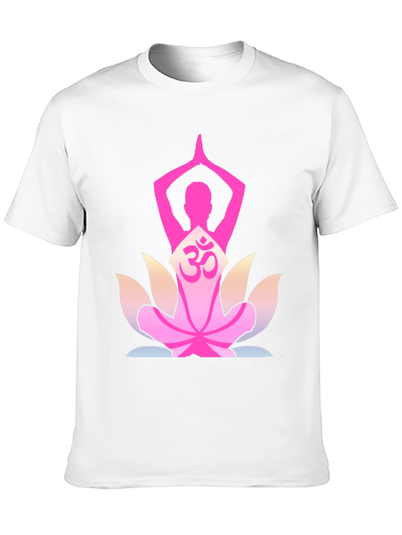 Yoga Om Lotus Flower T-Shirt - Black