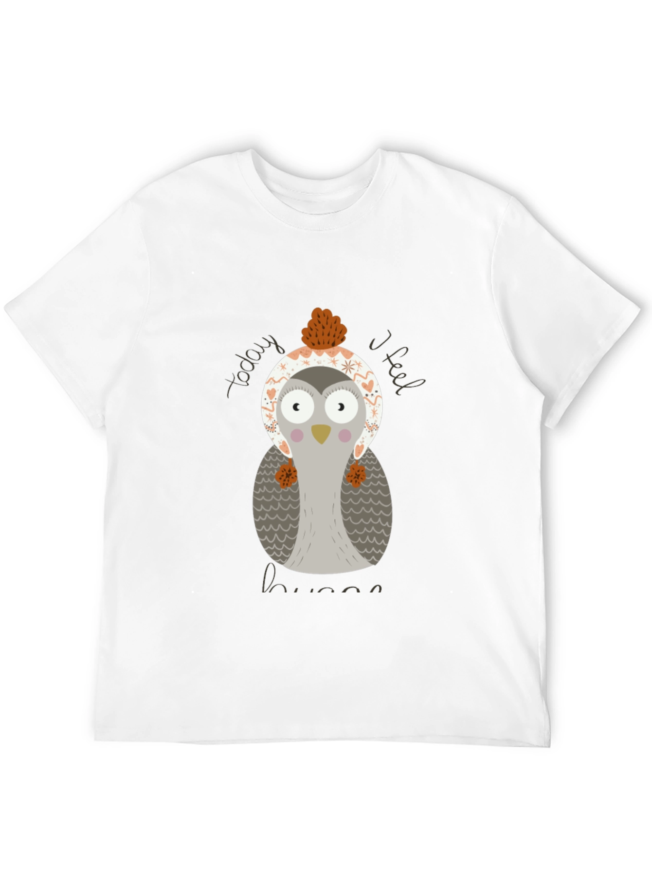 Cute Owl Graphic Tee - Today I Feel Hugs