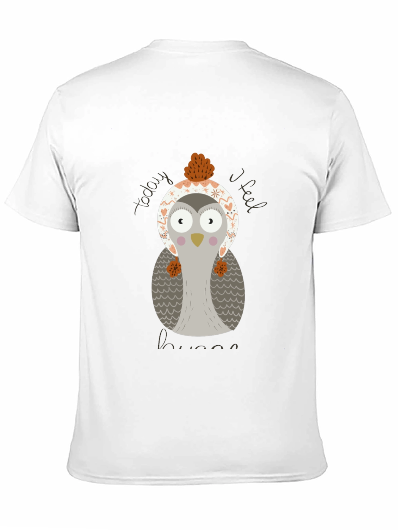 Cute Owl Graphic Tee - Today I Feel Hugs