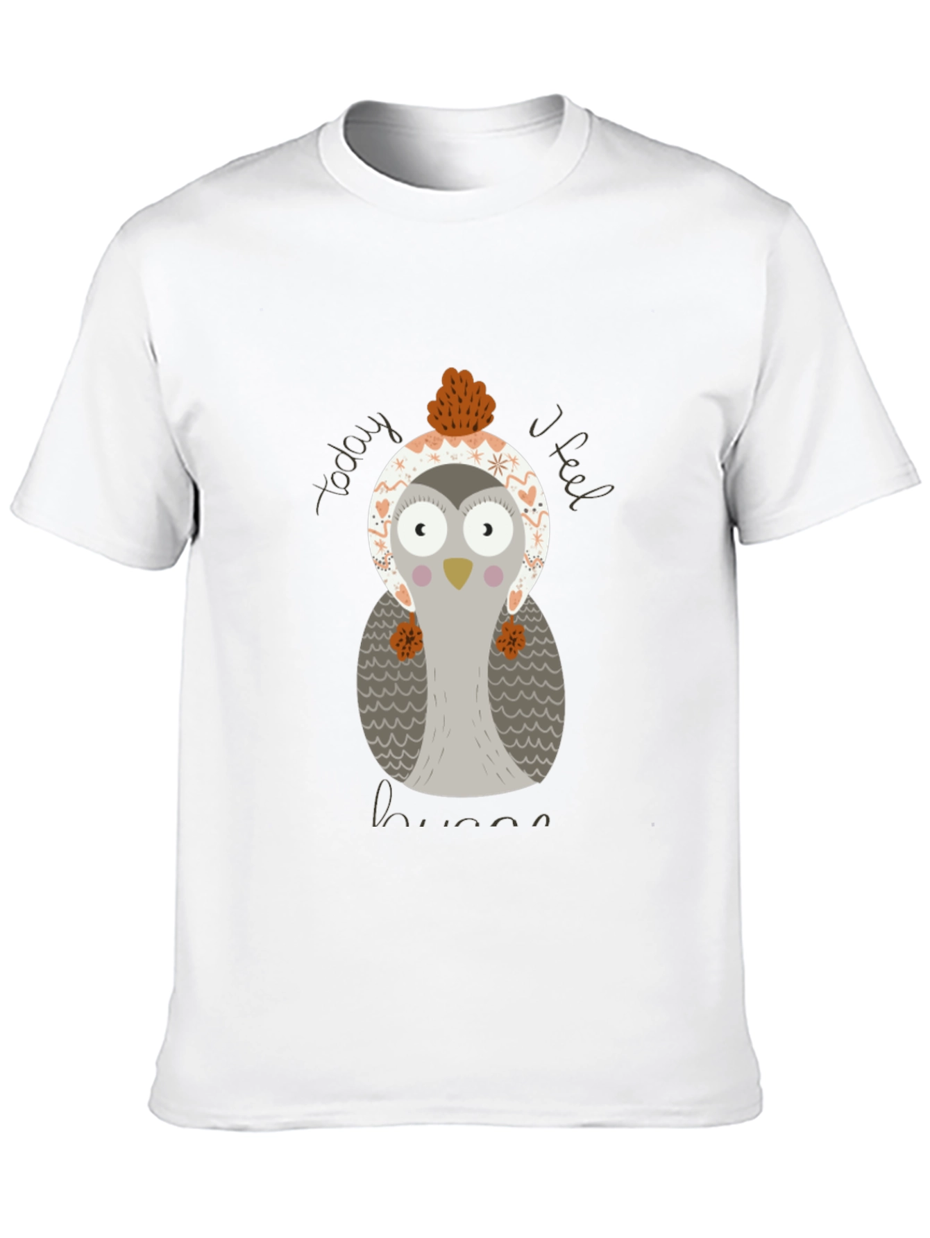 Cute Owl Graphic Tee - Today I Feel Hugs