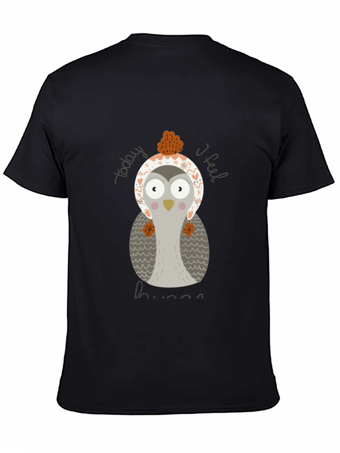 Cute Owl Graphic Tee - Today I Feel Hugs