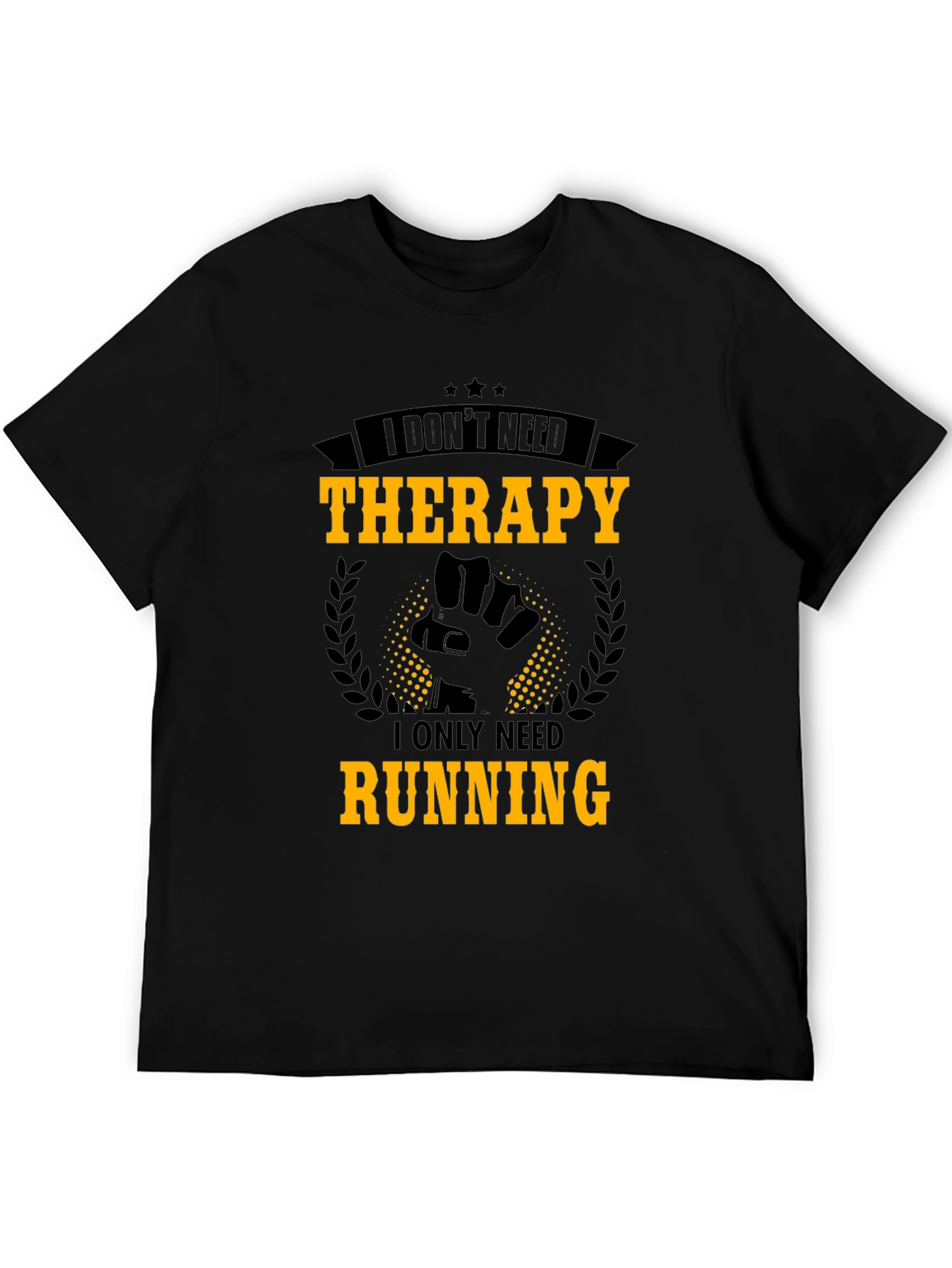 Running Therapy Graphic Tee - Black