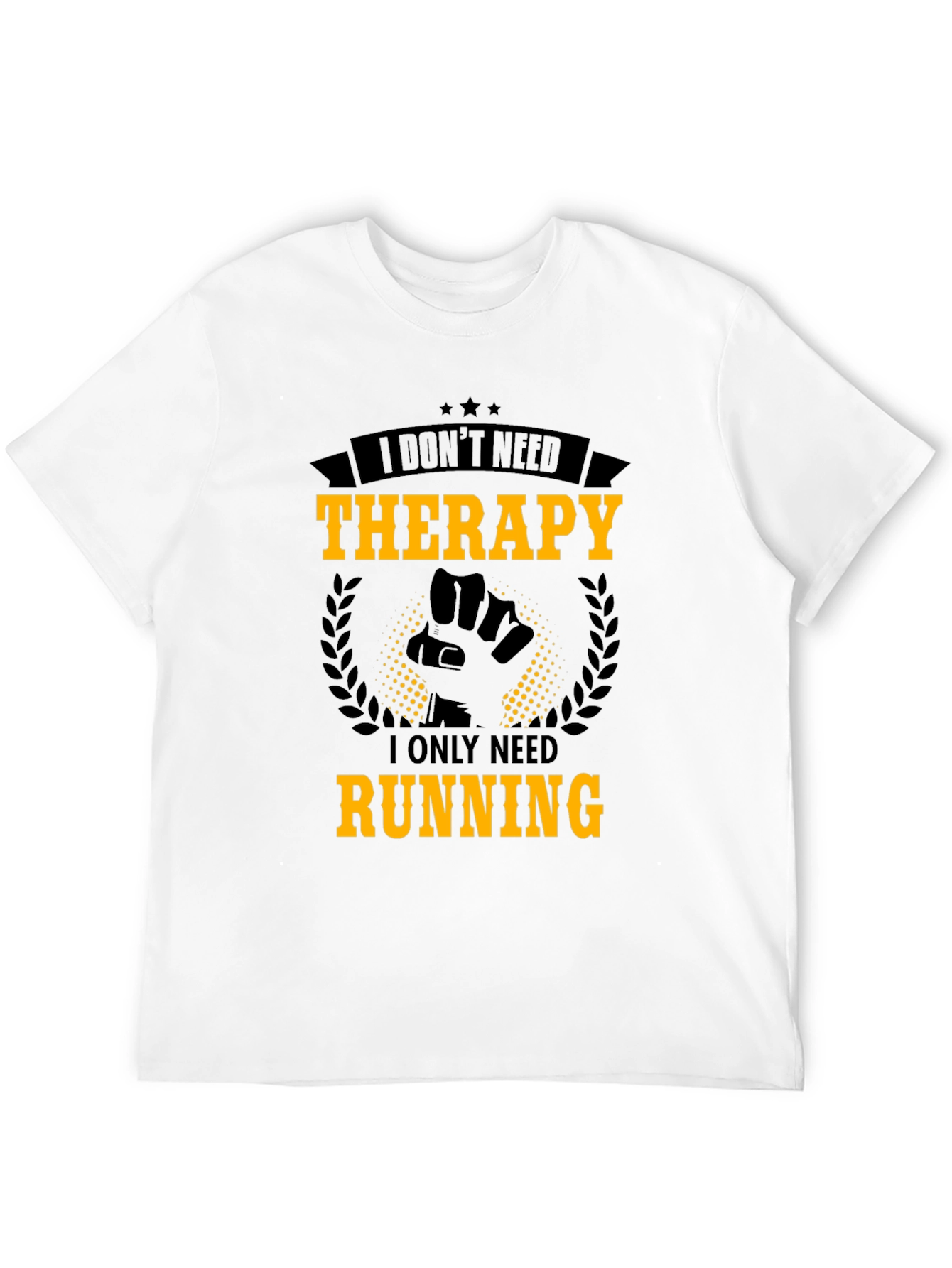 Running Therapy Graphic Tee - Black