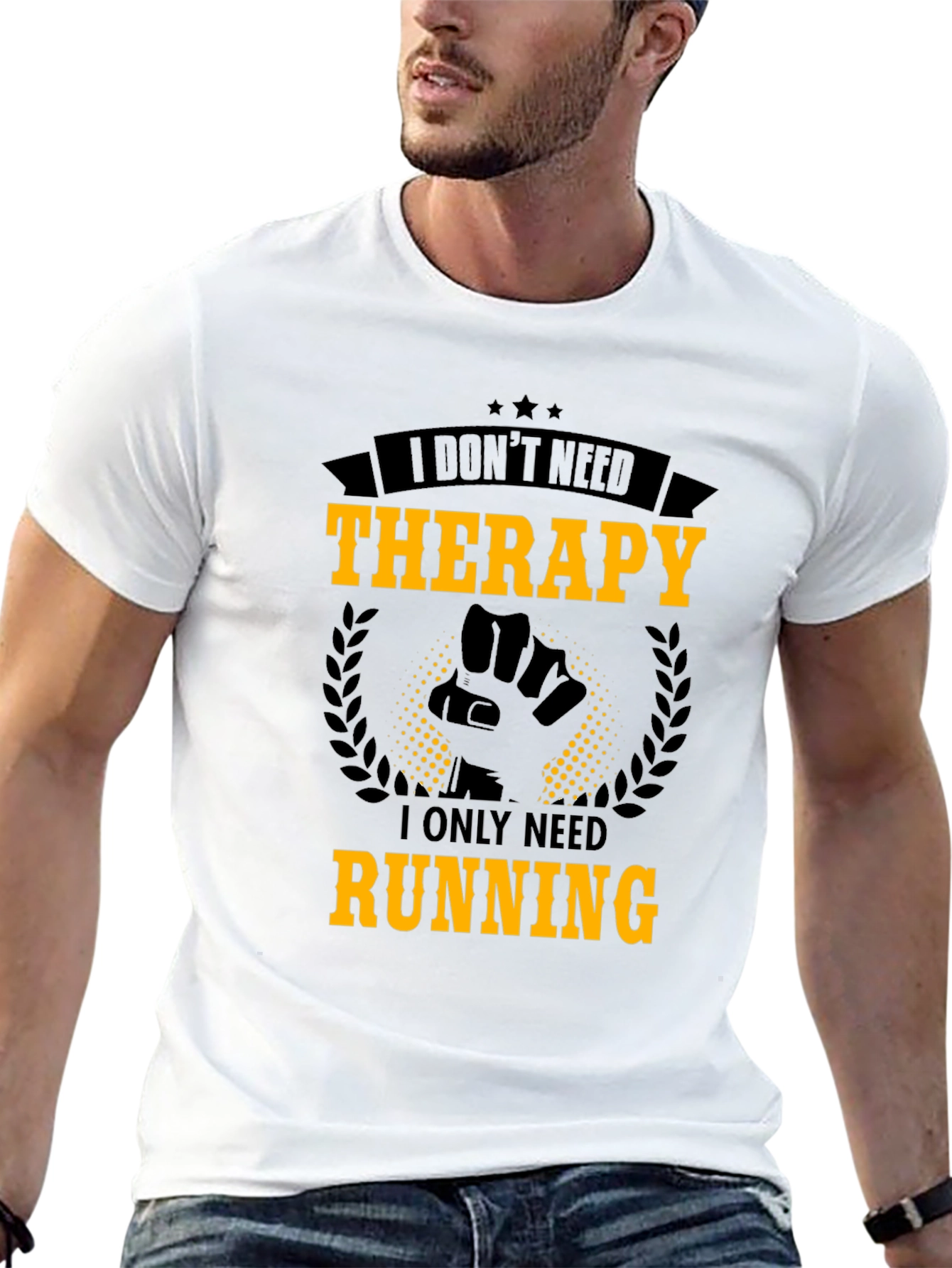 Running Therapy Graphic Tee - Black