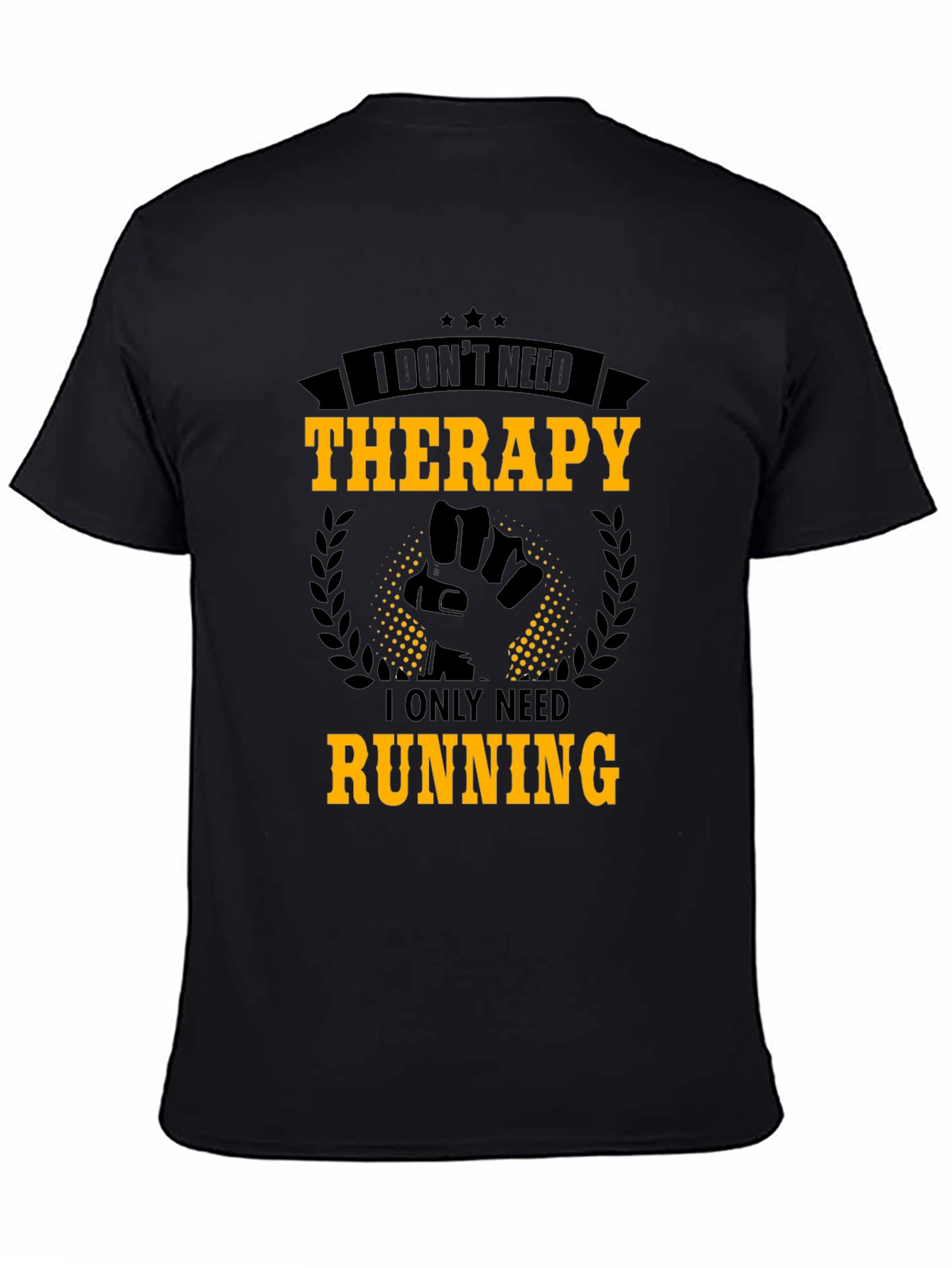 Running Therapy Graphic Tee - Black