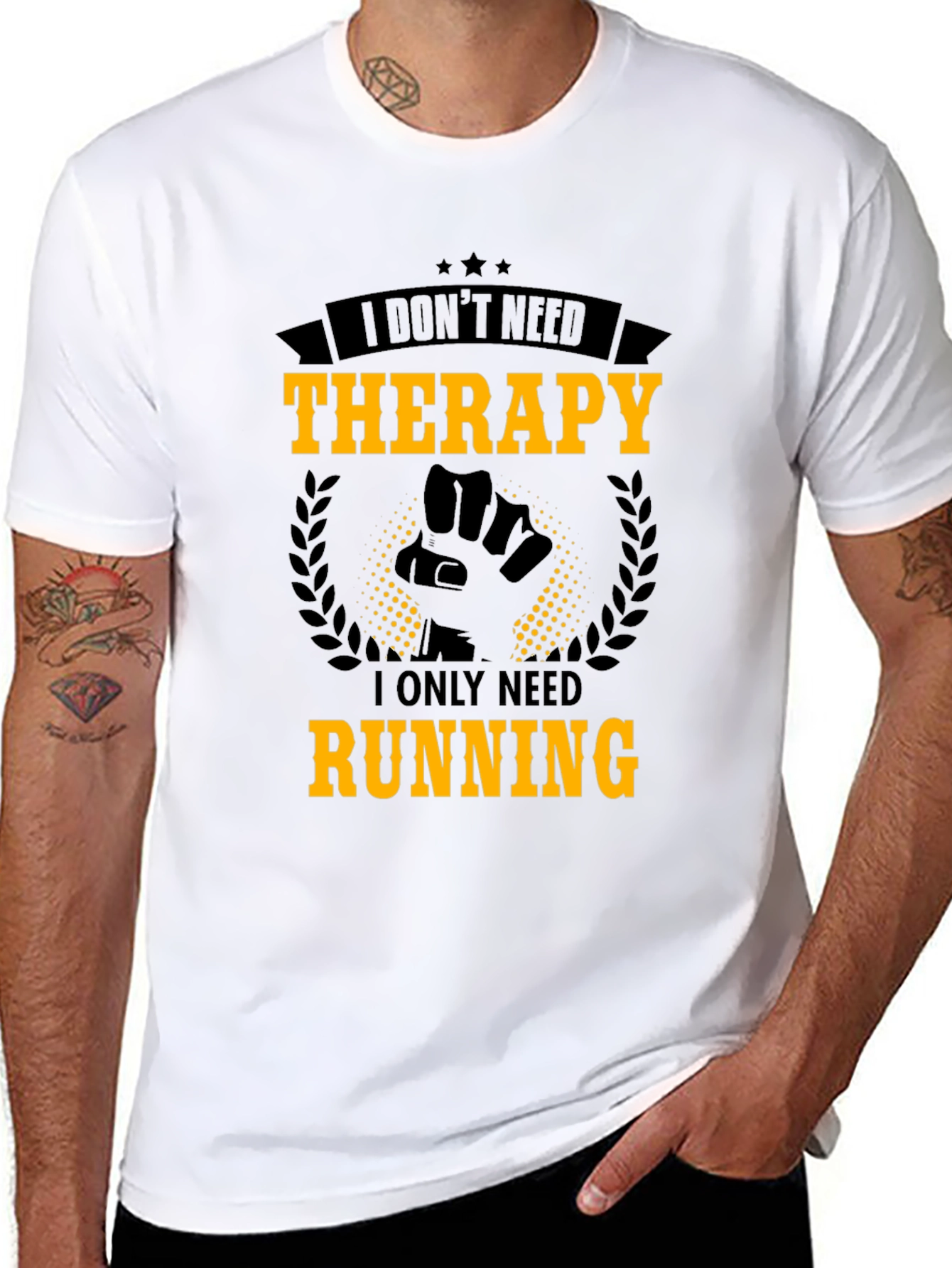 Running Therapy Graphic Tee - Black
