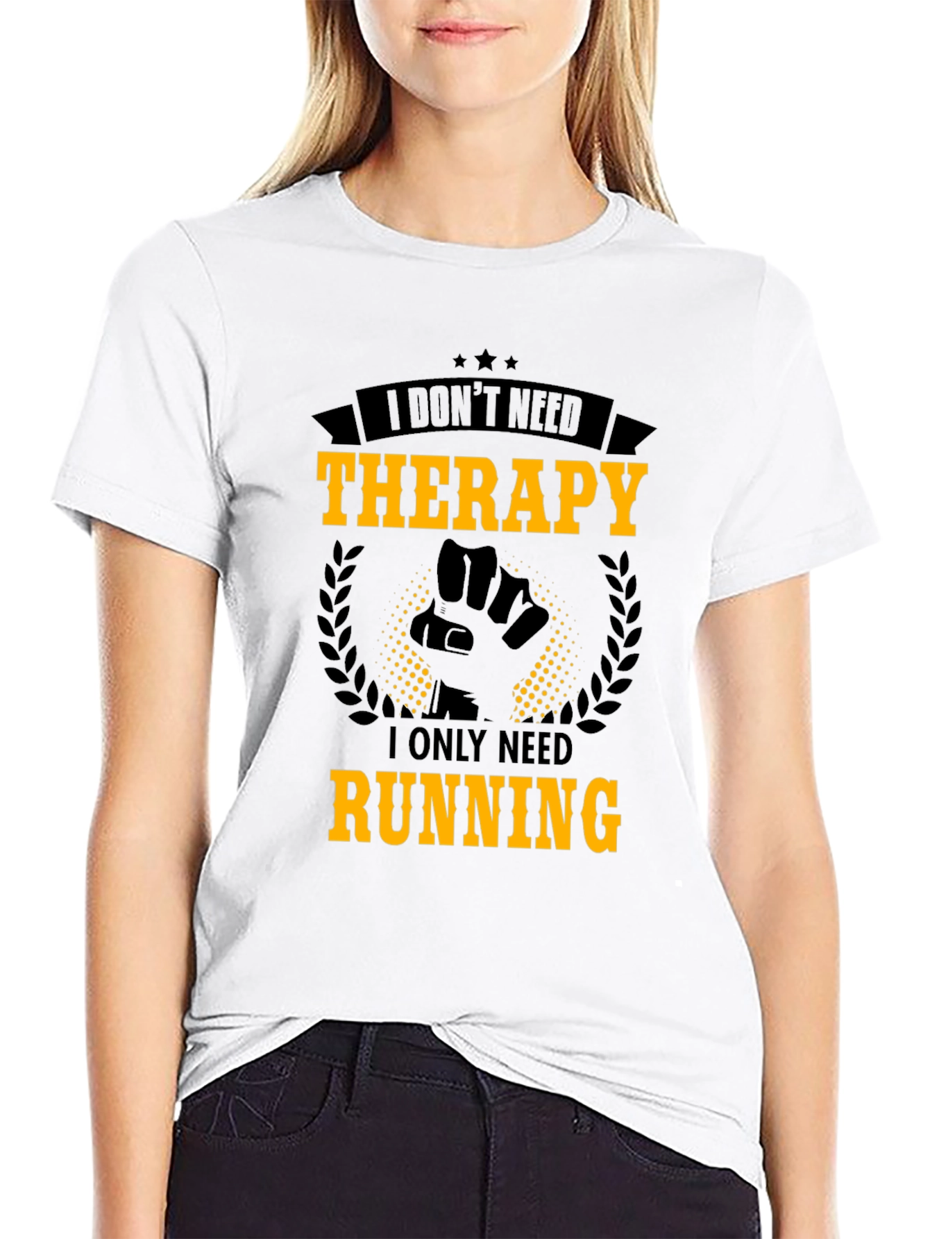 Running Therapy Graphic Tee - Black