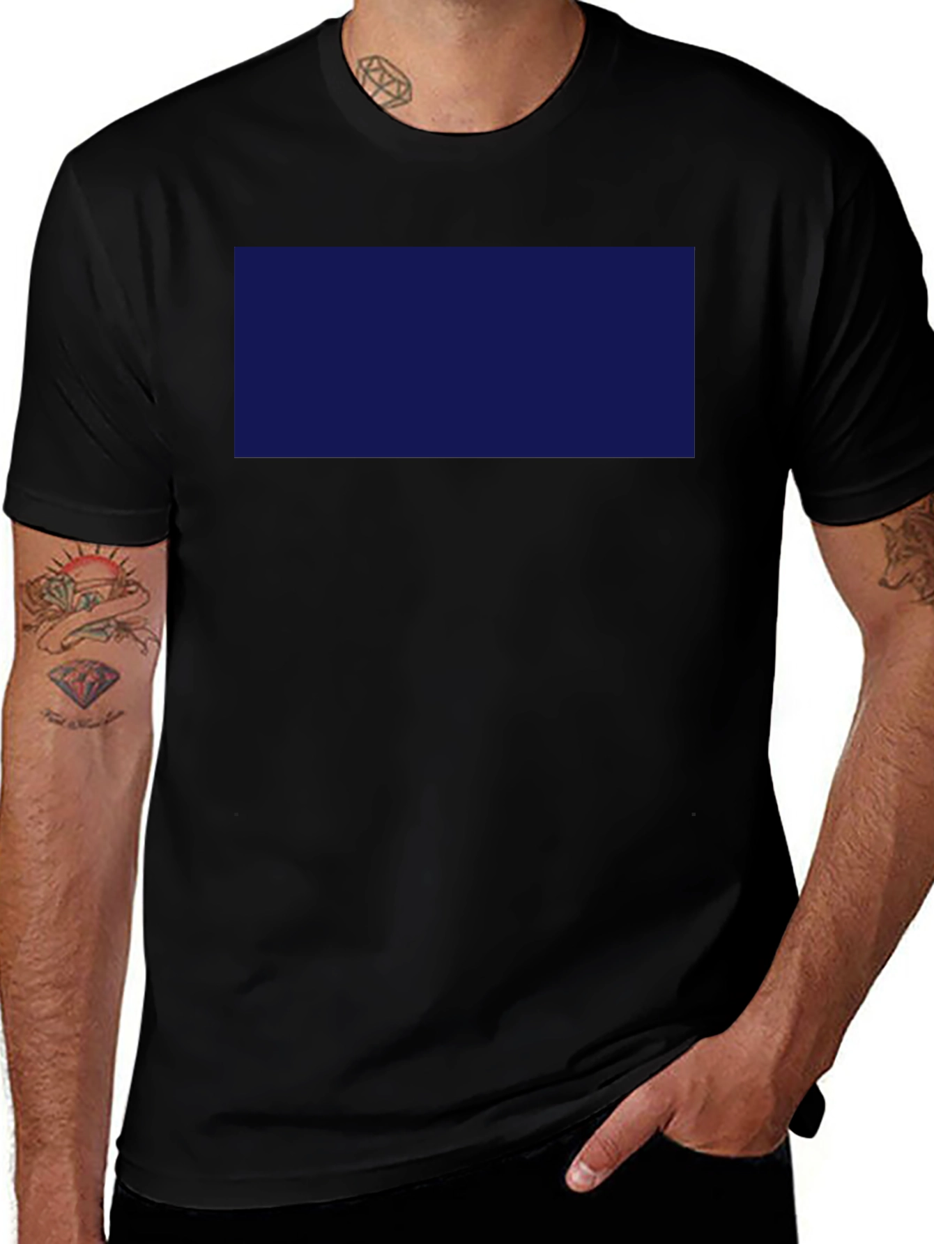 Mens Black Short Sleeve Crew Neck T-Shirt