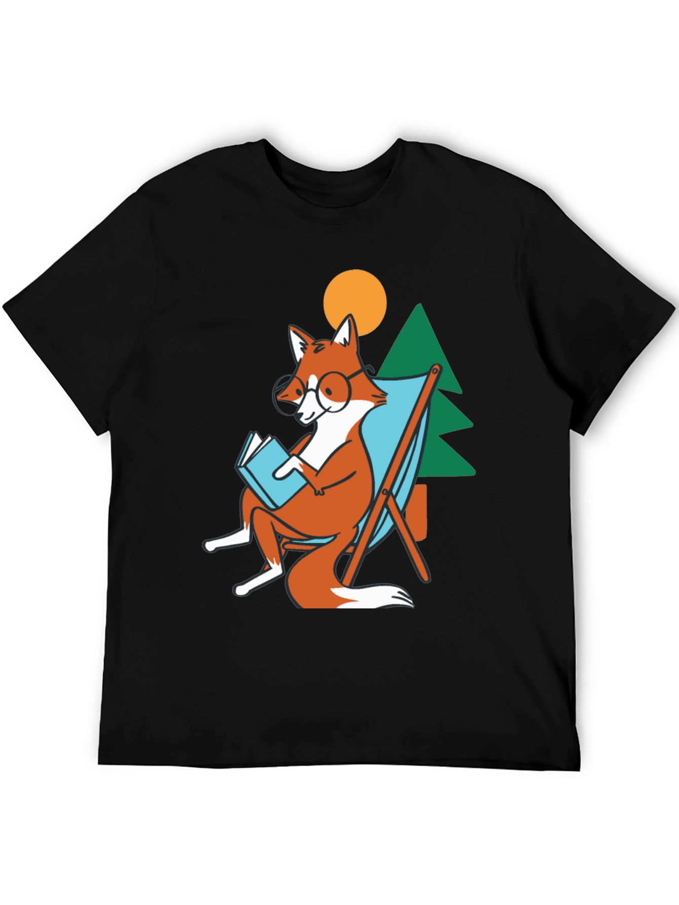 Relaxing Fox T-Shirt: Bookworm in Nature
