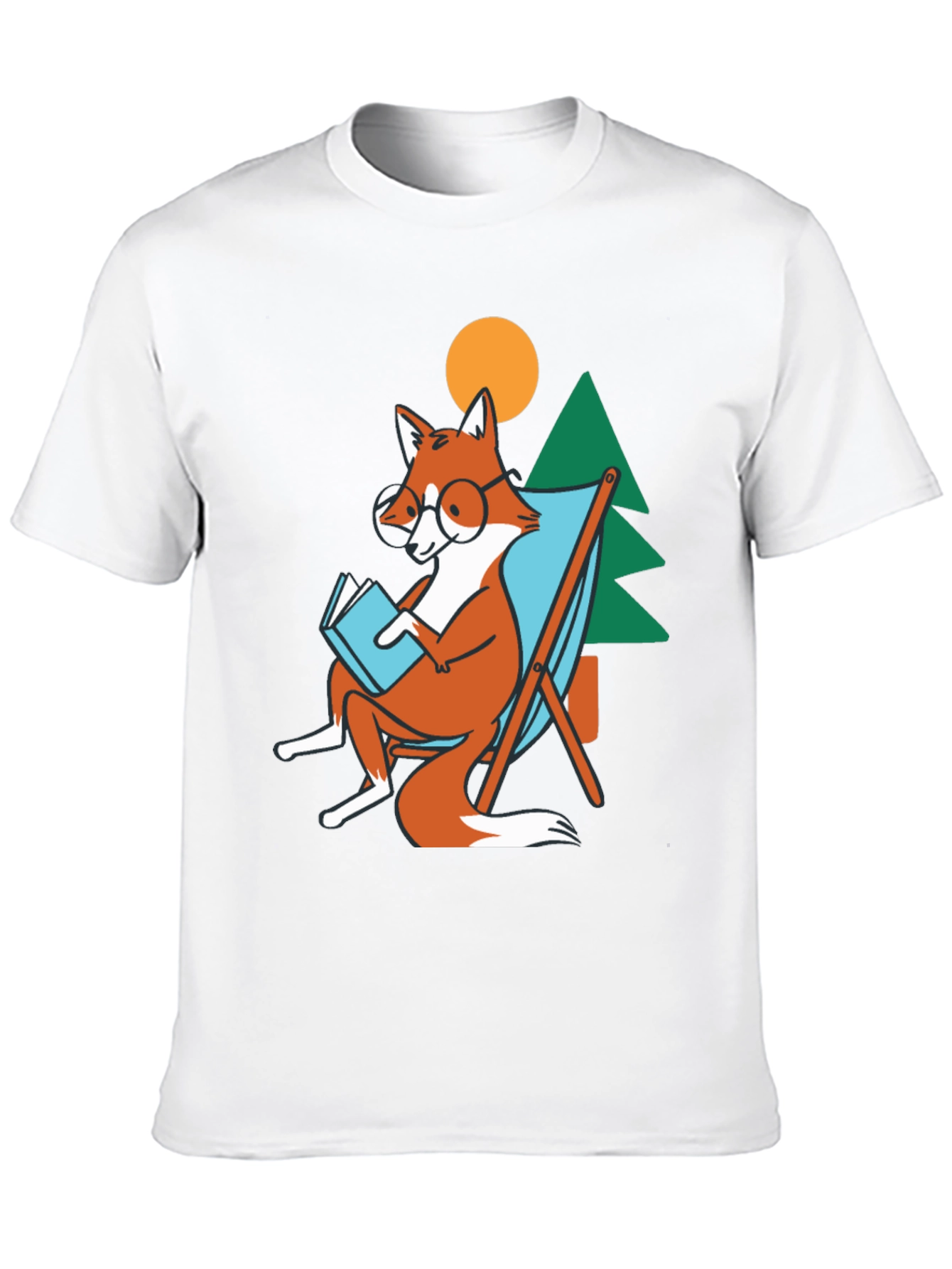 Relaxing Fox T-Shirt: Bookworm in Nature