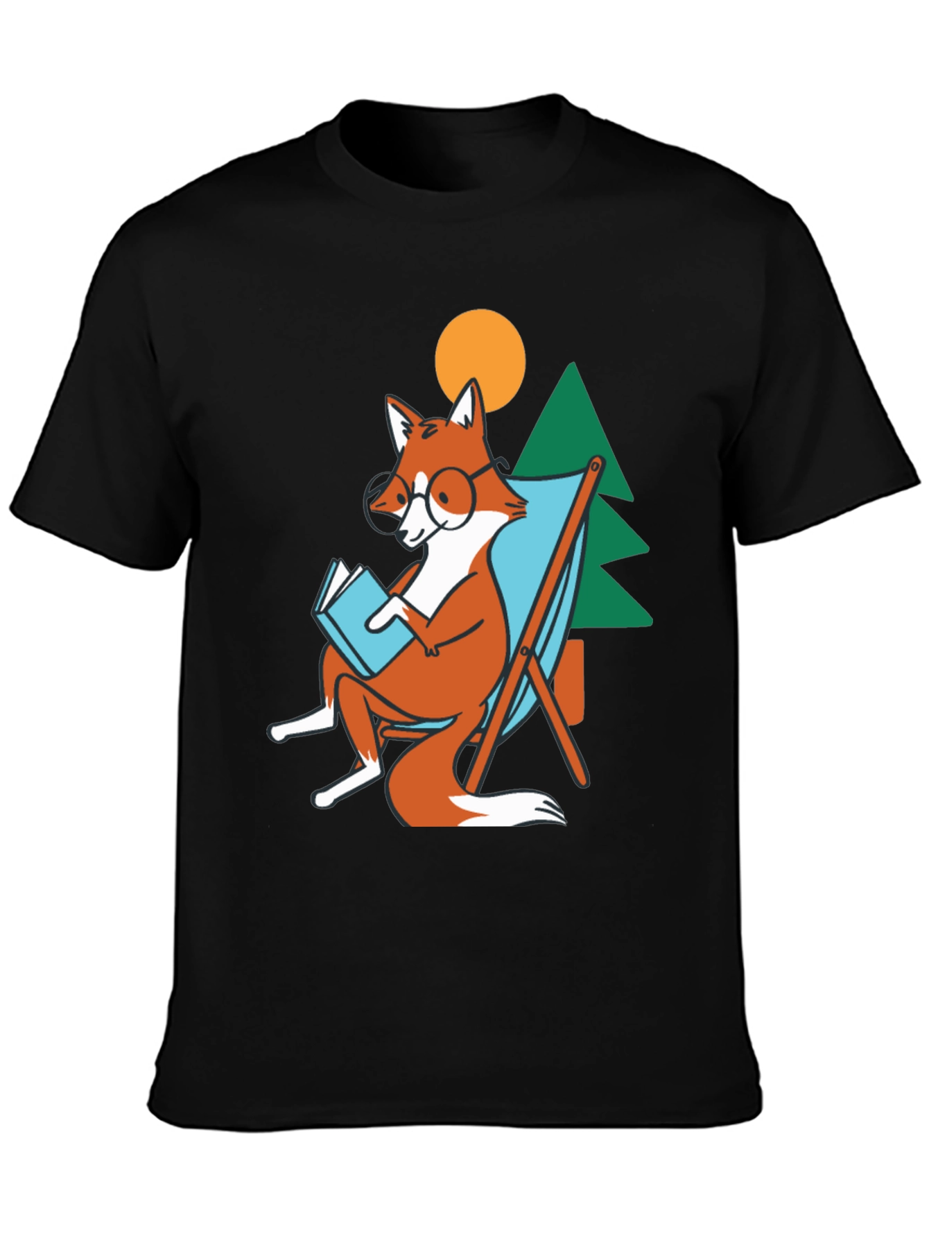 Relaxing Fox T-Shirt: Bookworm in Nature