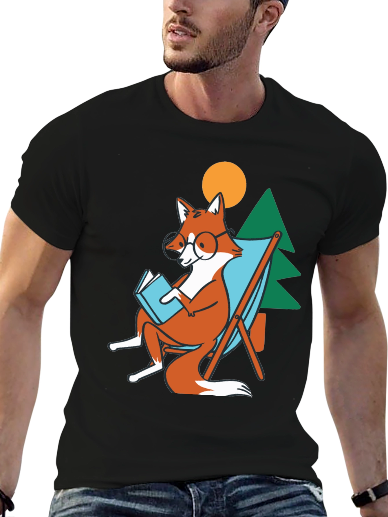 Relaxing Fox T-Shirt: Bookworm in Nature