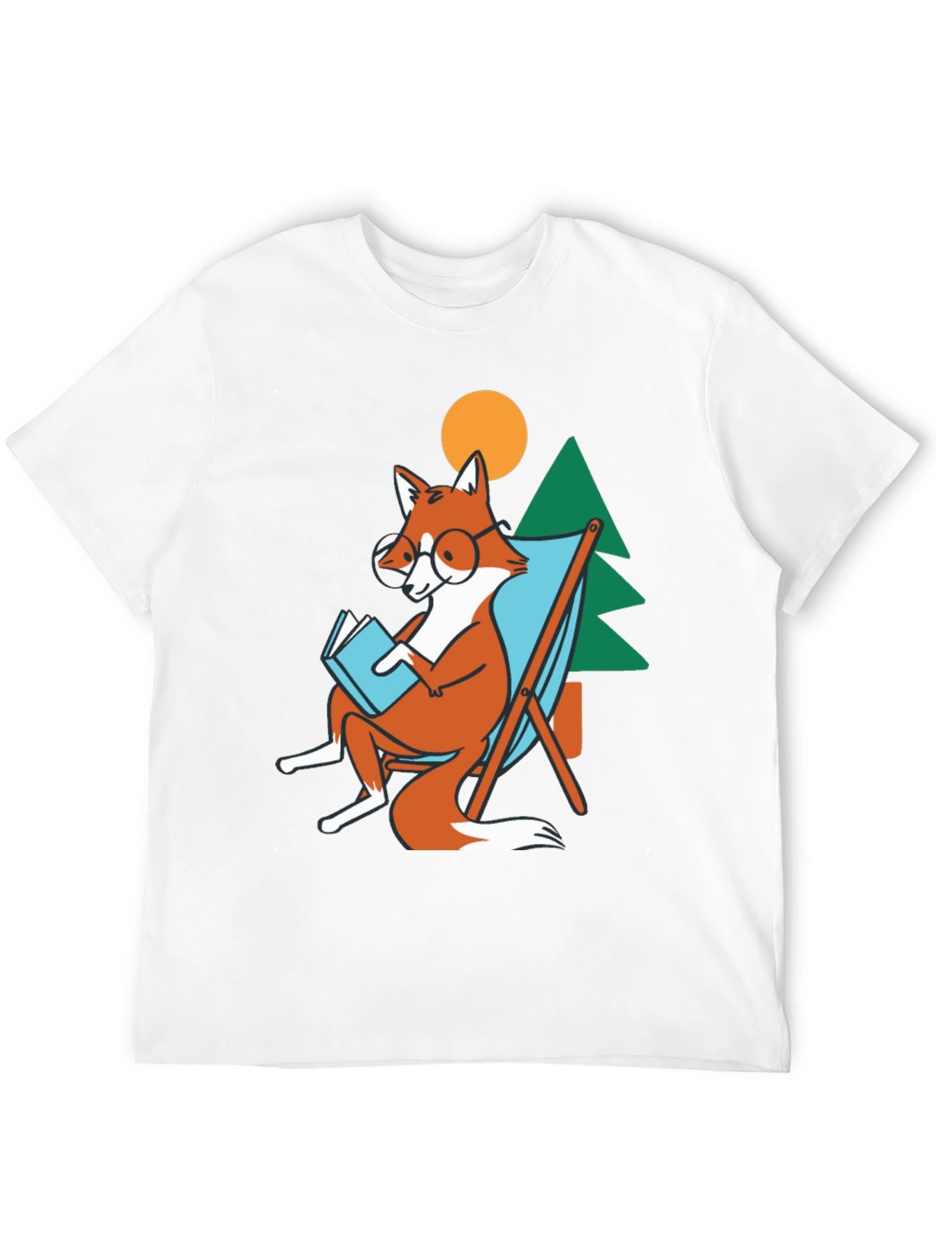 Relaxing Fox T-Shirt: Bookworm in Nature