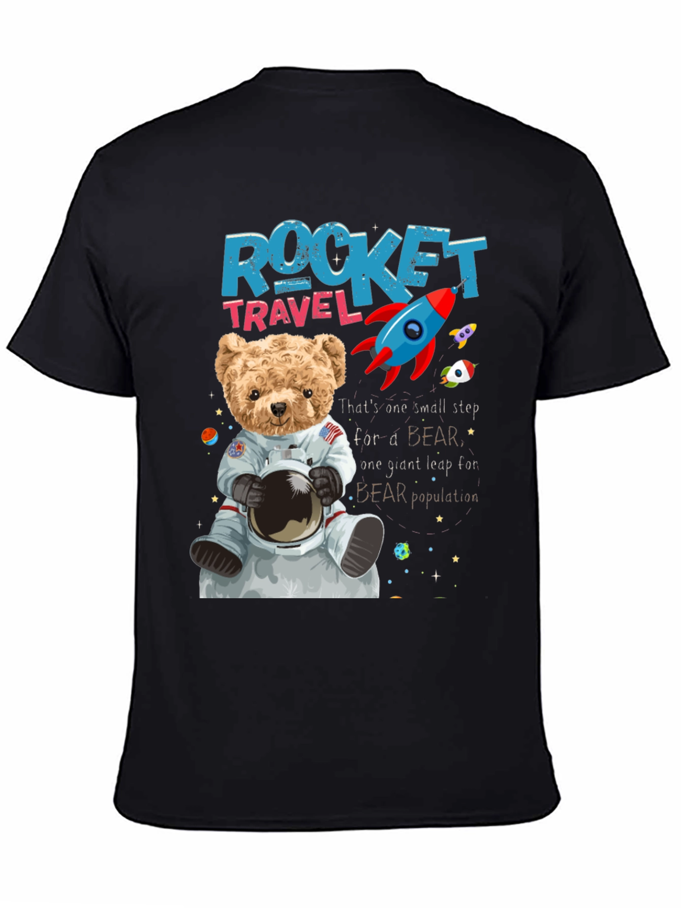 Rocket Travel Bear Astronaut T-Shirt