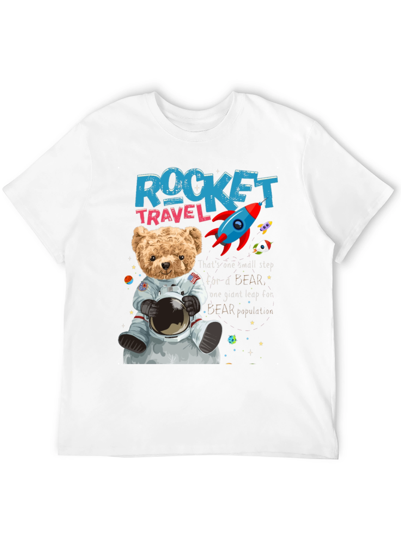 Rocket Travel Bear Astronaut T-Shirt