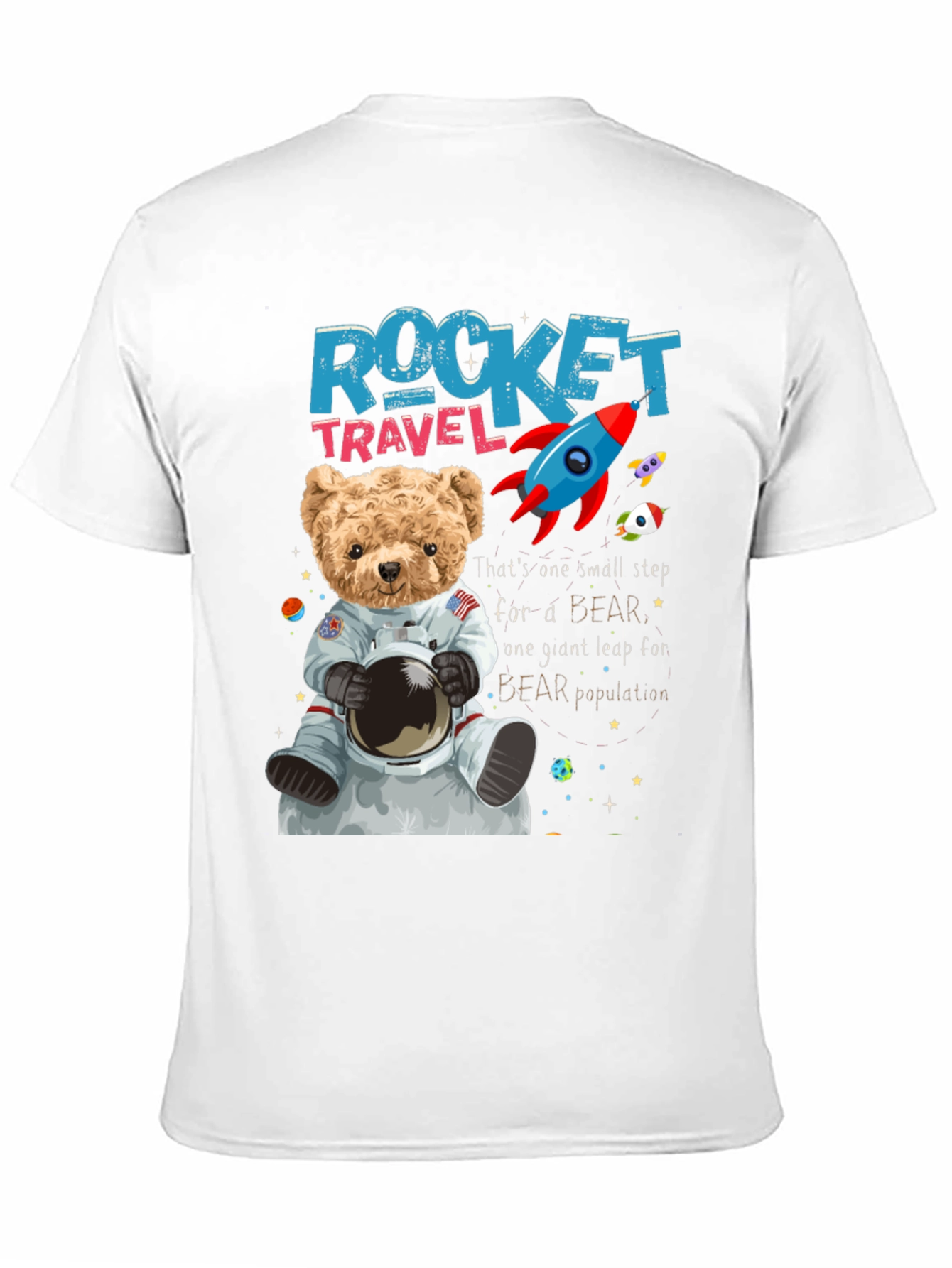 Rocket Travel Bear Astronaut T-Shirt