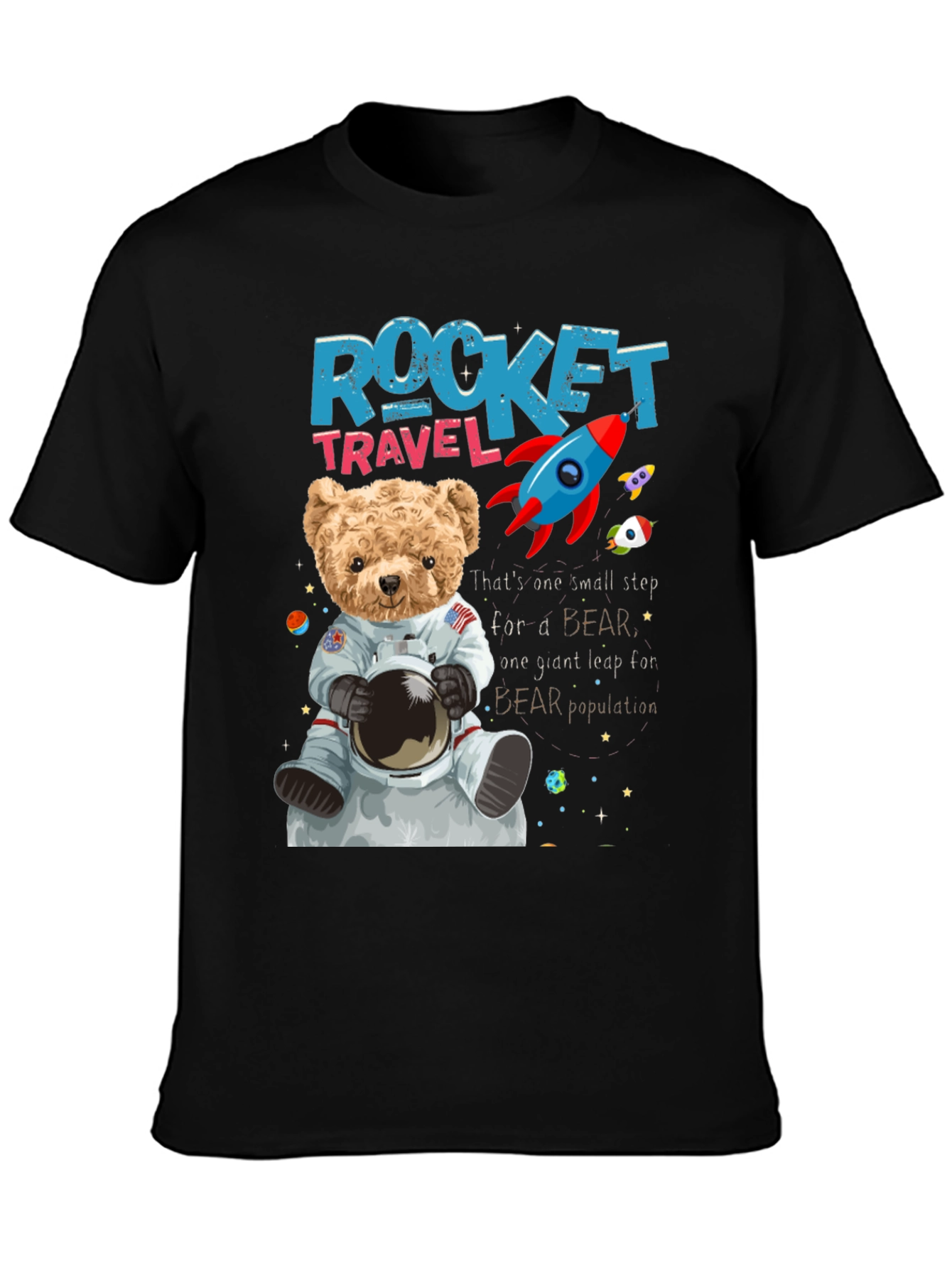 Rocket Travel Bear Astronaut T-Shirt