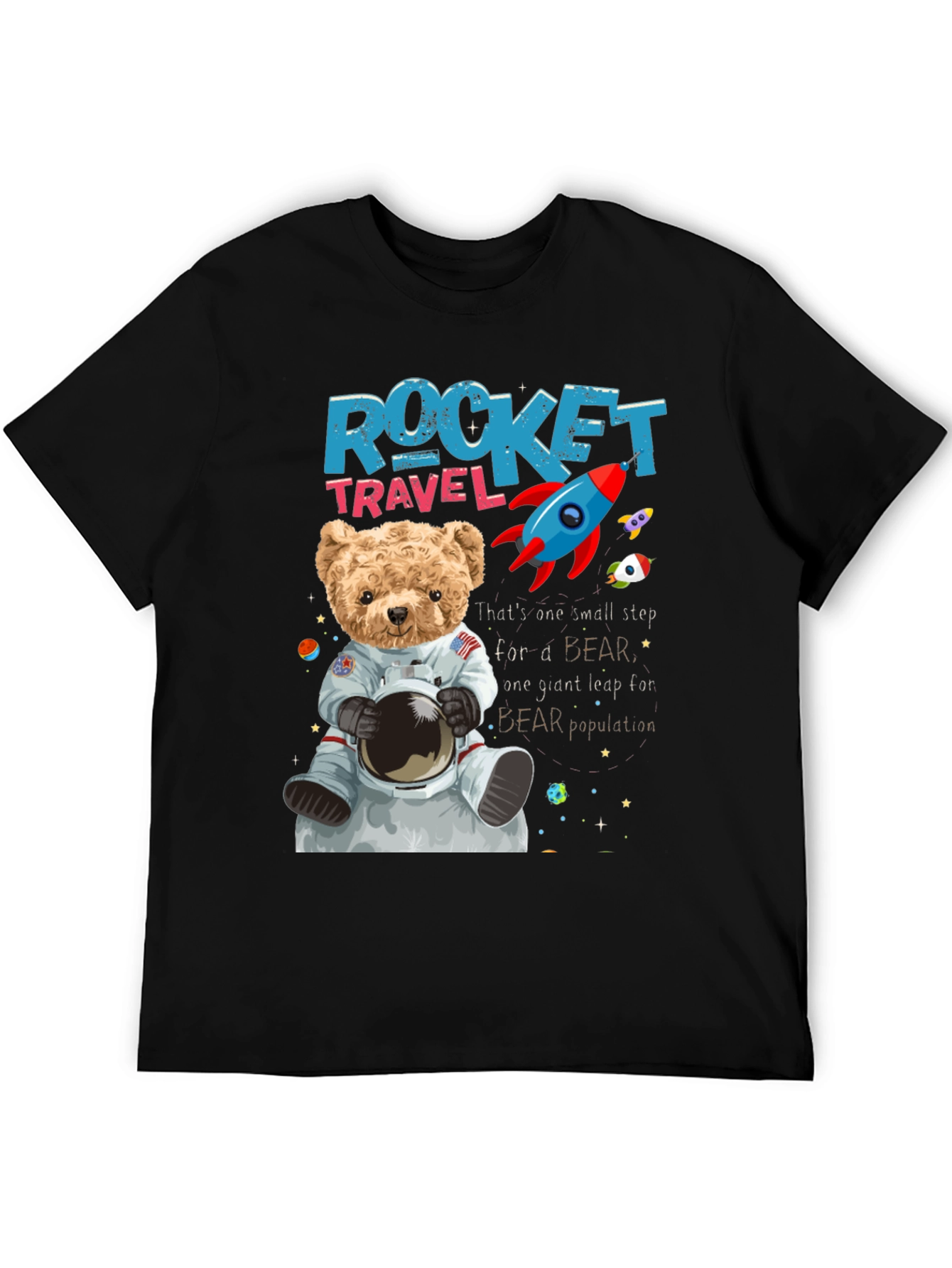 Rocket Travel Bear Astronaut T-Shirt