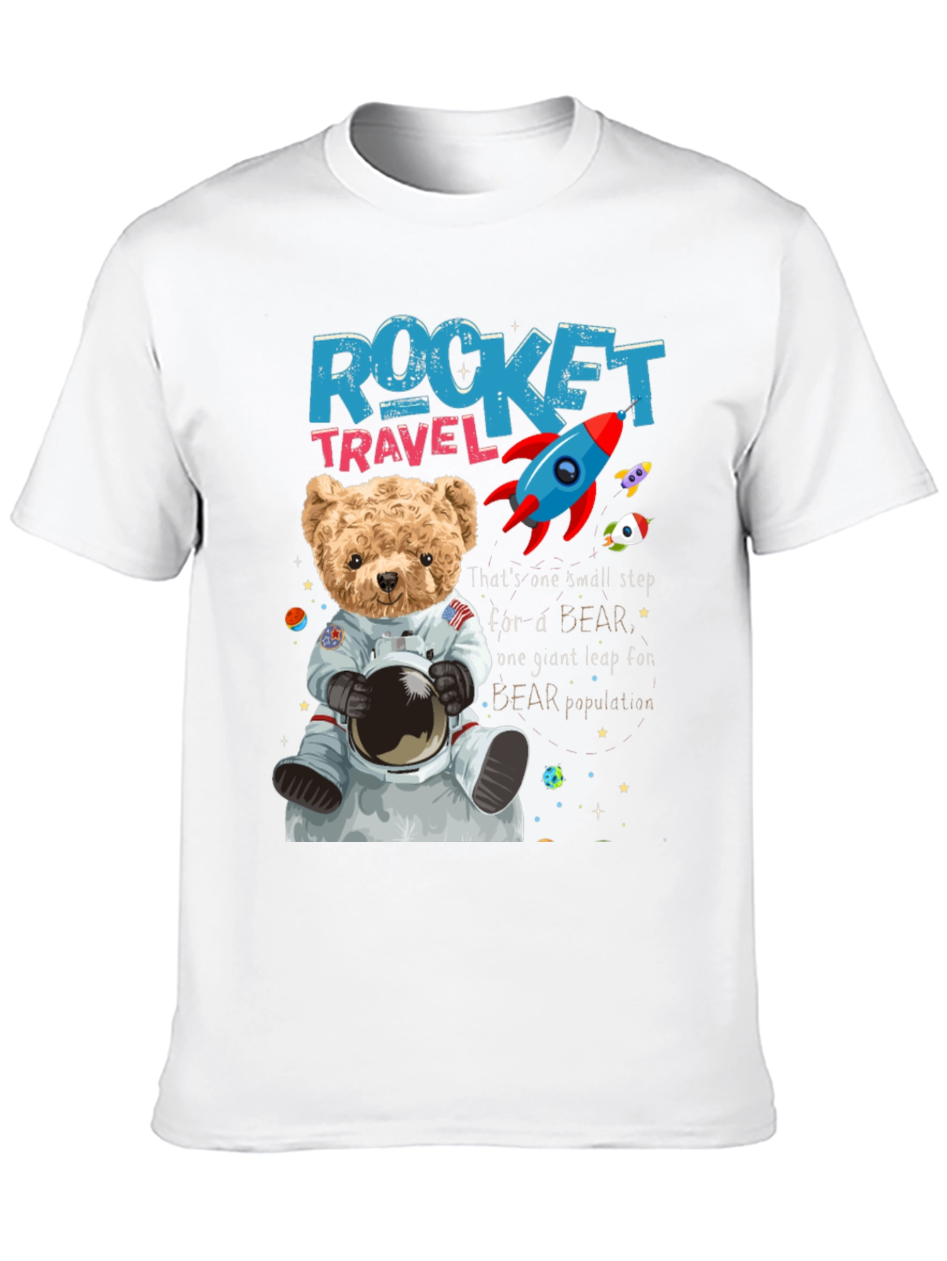 Rocket Travel Bear Astronaut T-Shirt