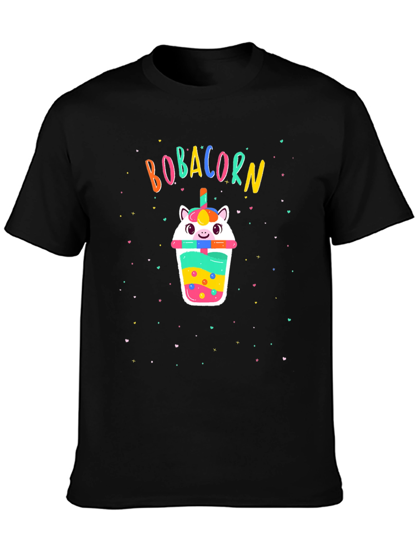 Bobacorn Black T-Shirt