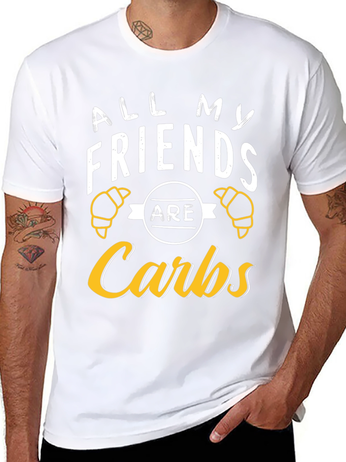 All My Friends Are Carbs T-Shirt Funny Foodie Tee