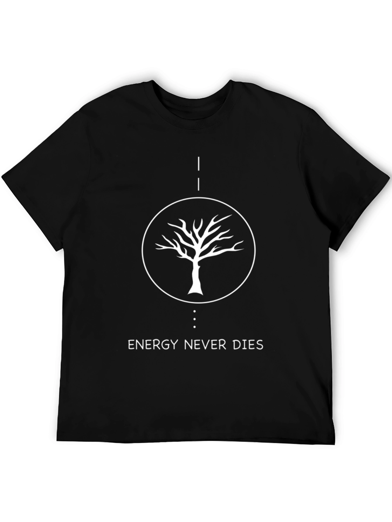 Energy Never Dies Tree Graphic Tee - Black