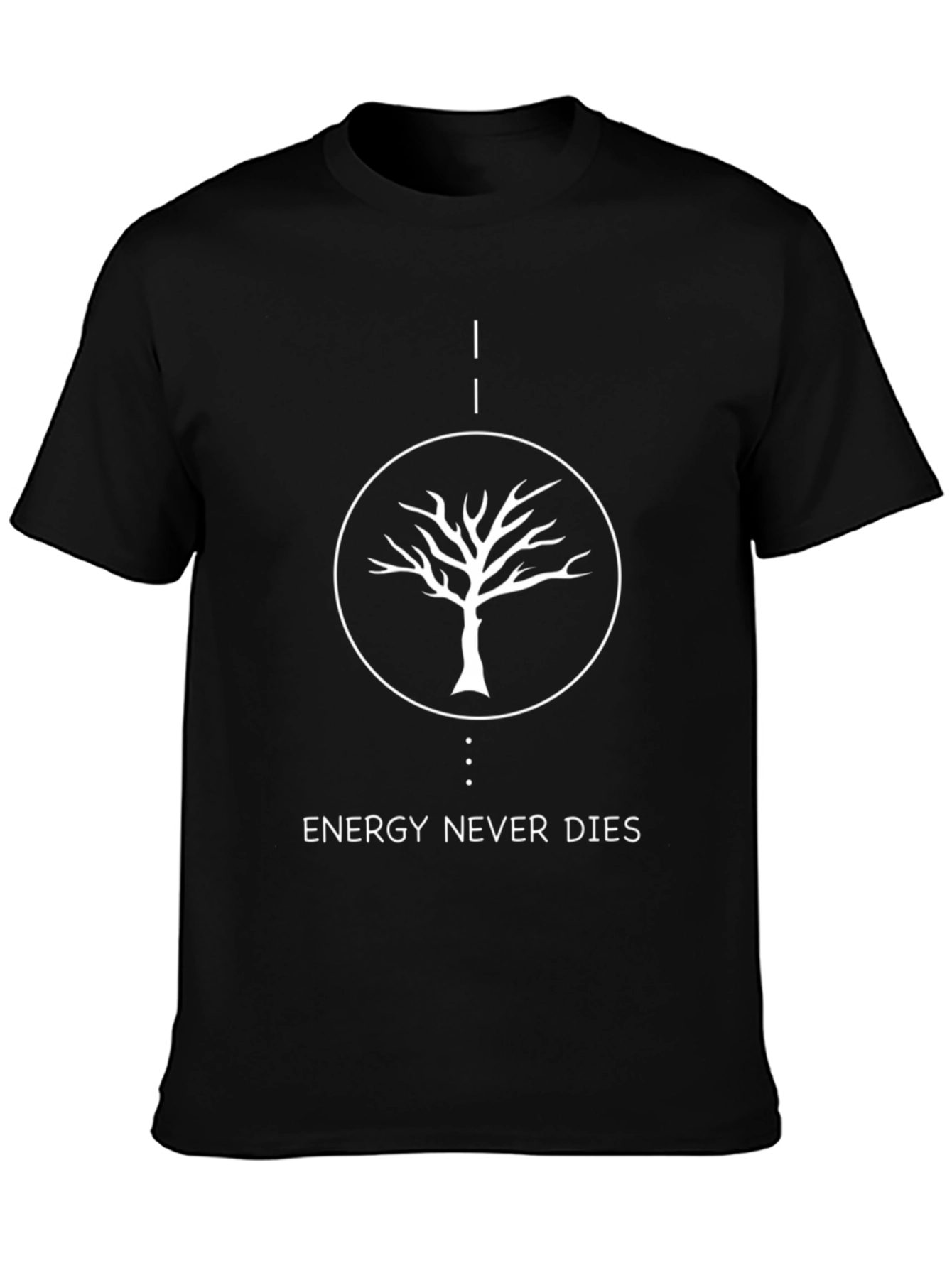 Energy Never Dies Tree Graphic Tee - Black