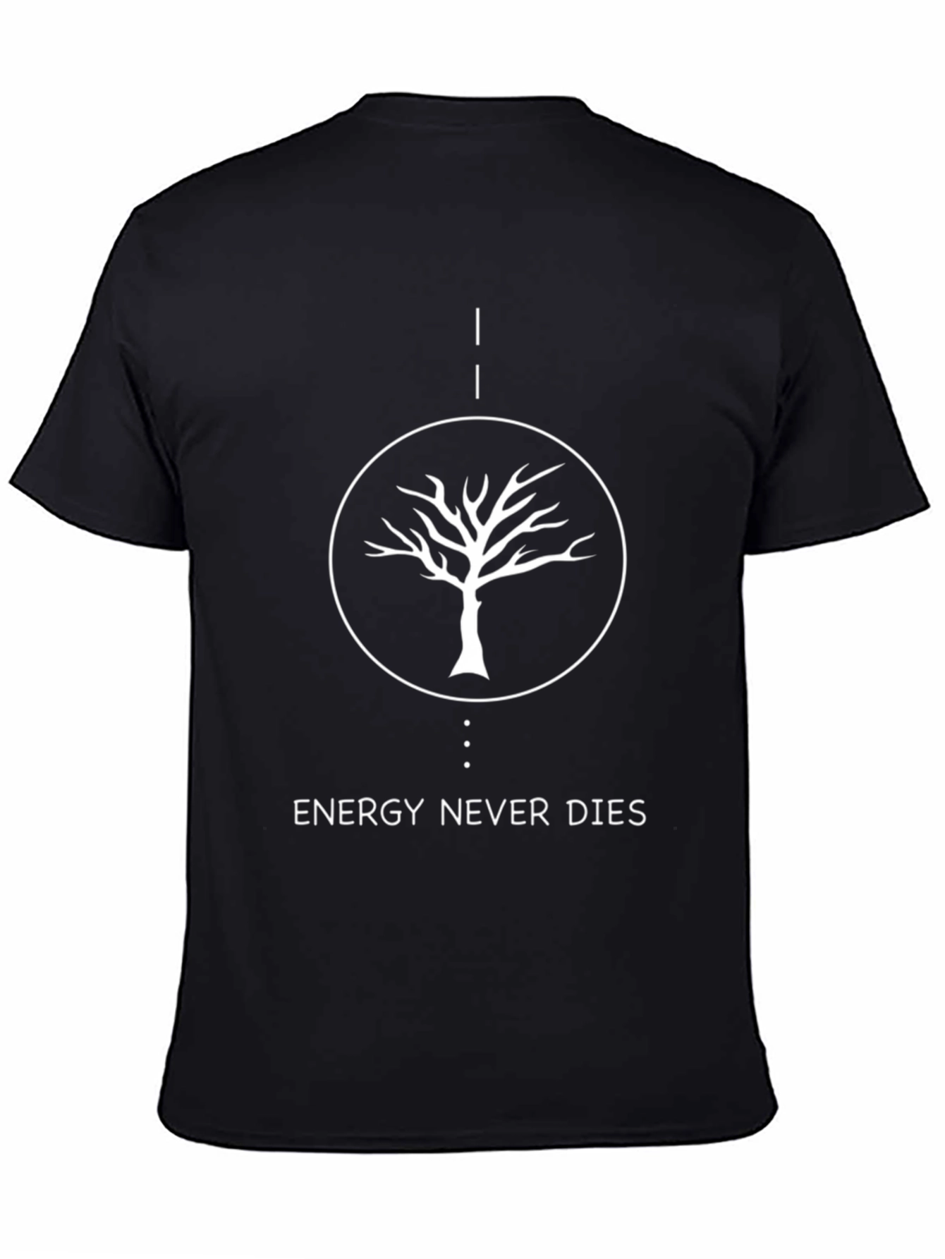 Energy Never Dies Tree Graphic Tee - Black