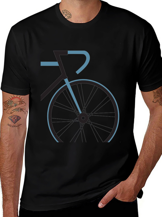 Mens Black Bike Graphic Tee