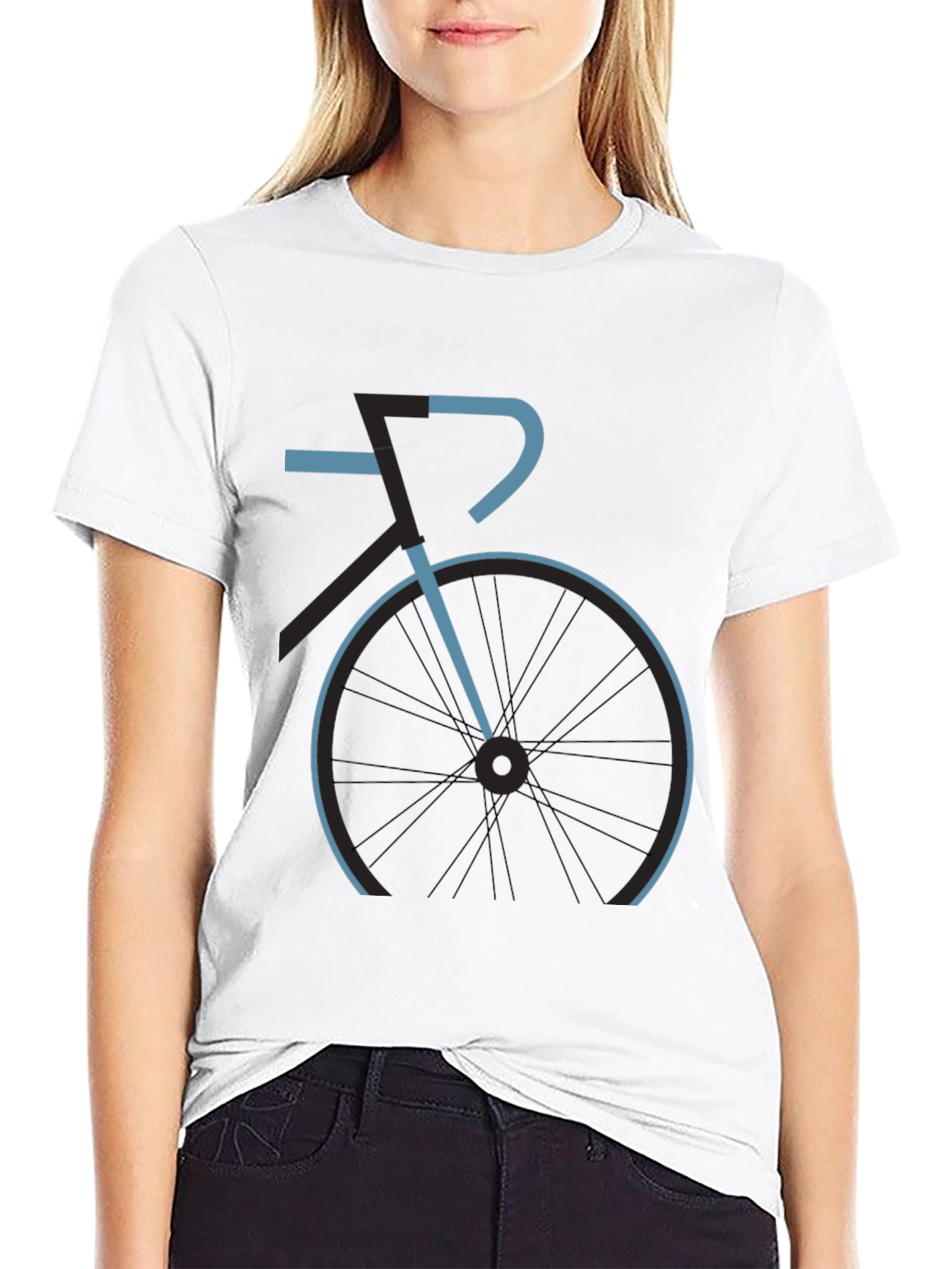 Mens Black Bike Graphic Tee