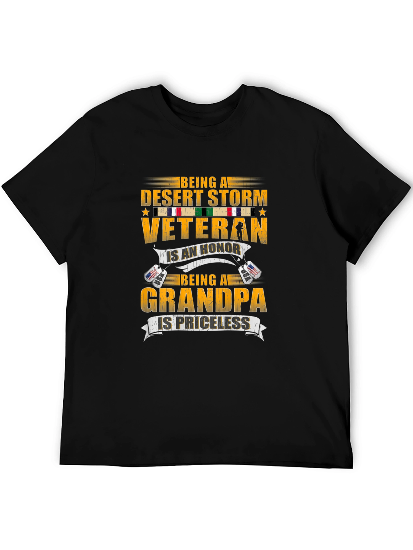 Desert Storm Veteran Grandpa Graphic T-Shirt