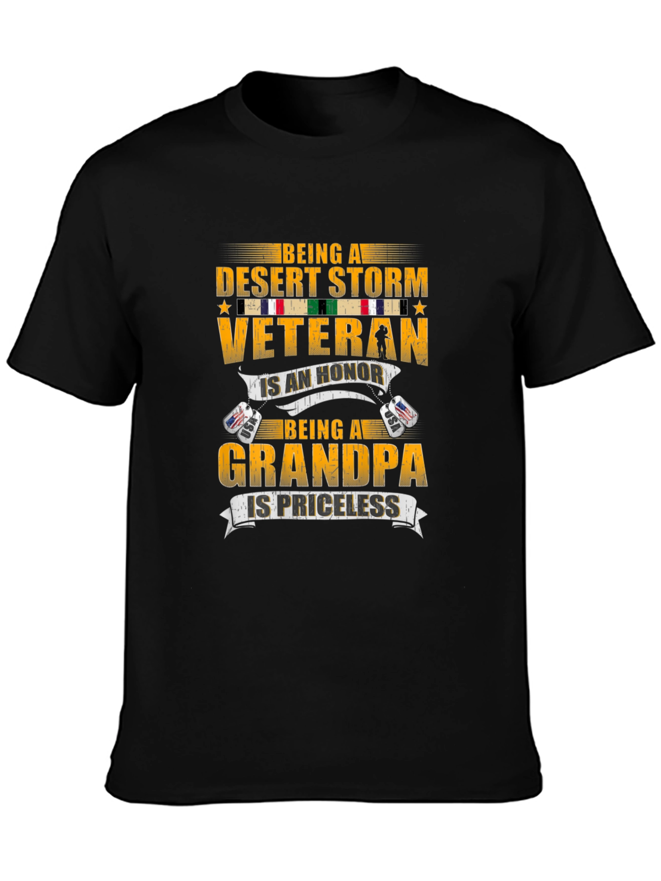 Desert Storm Veteran Grandpa Graphic T-Shirt