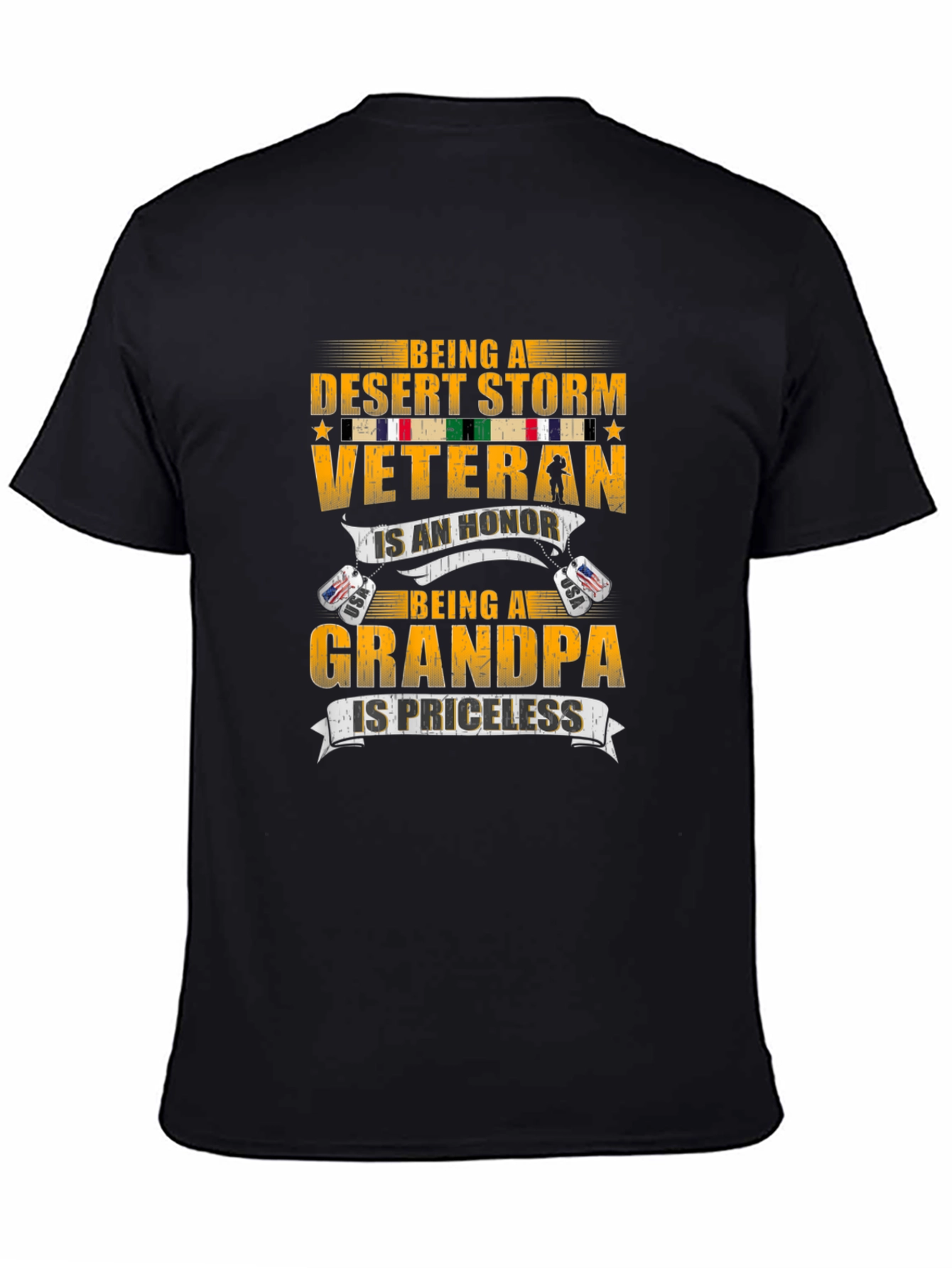 Desert Storm Veteran Grandpa Graphic T-Shirt