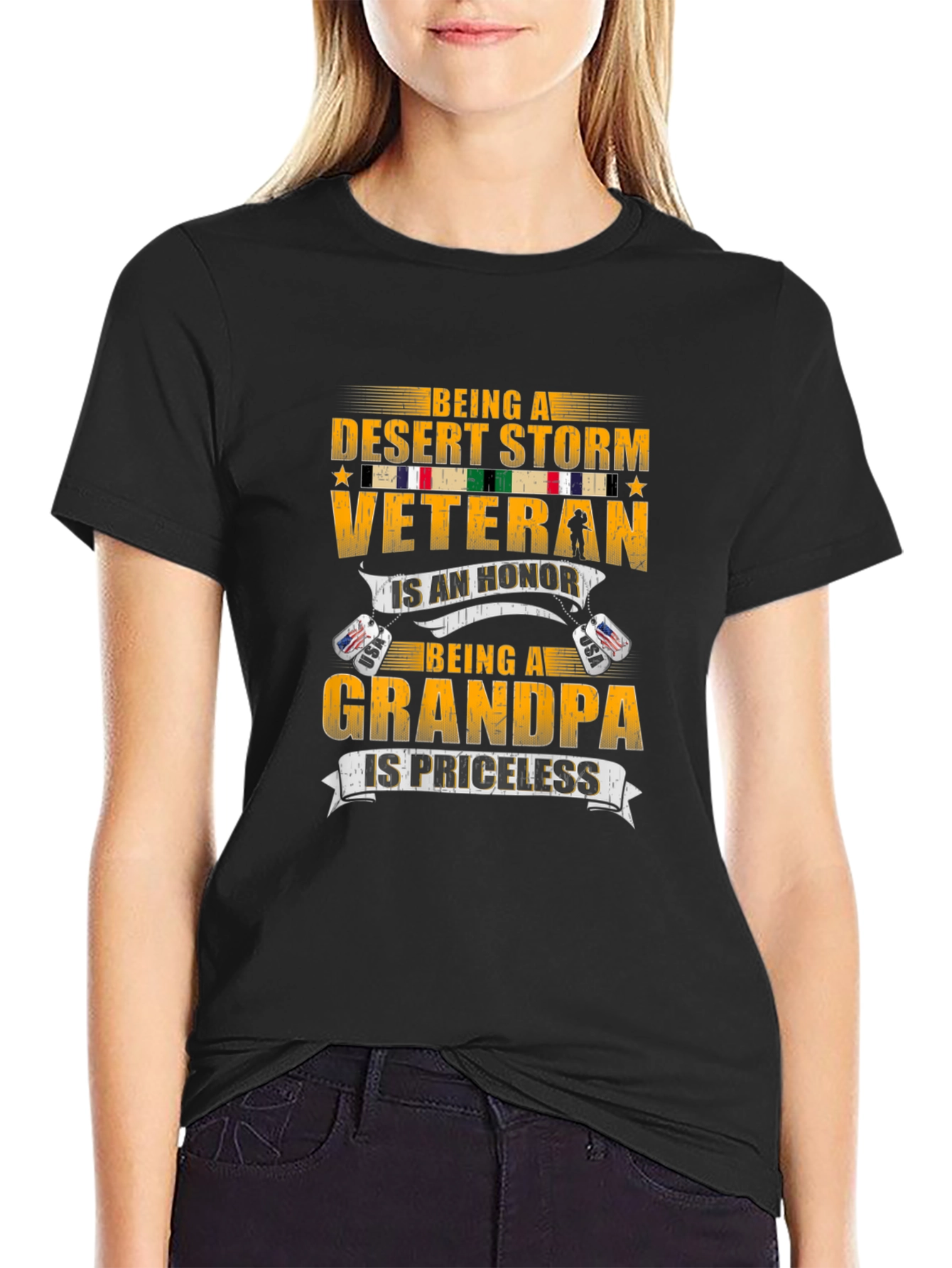 Desert Storm Veteran Grandpa Graphic T-Shirt