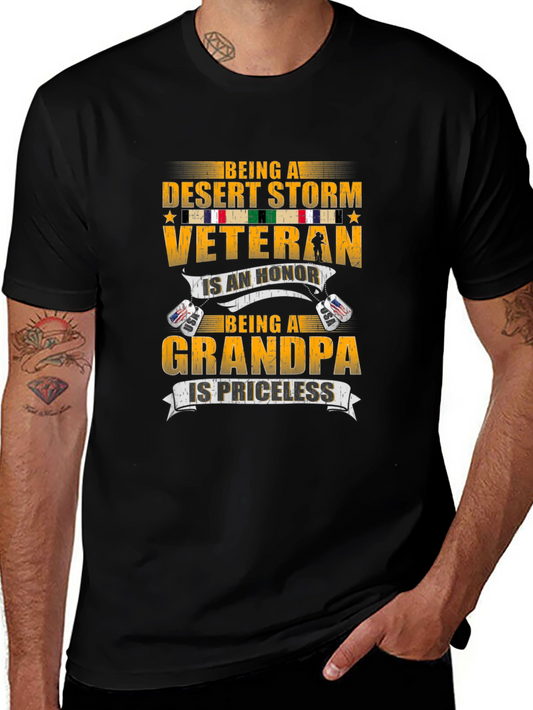 Desert Storm Veteran Grandpa Graphic T-Shirt
