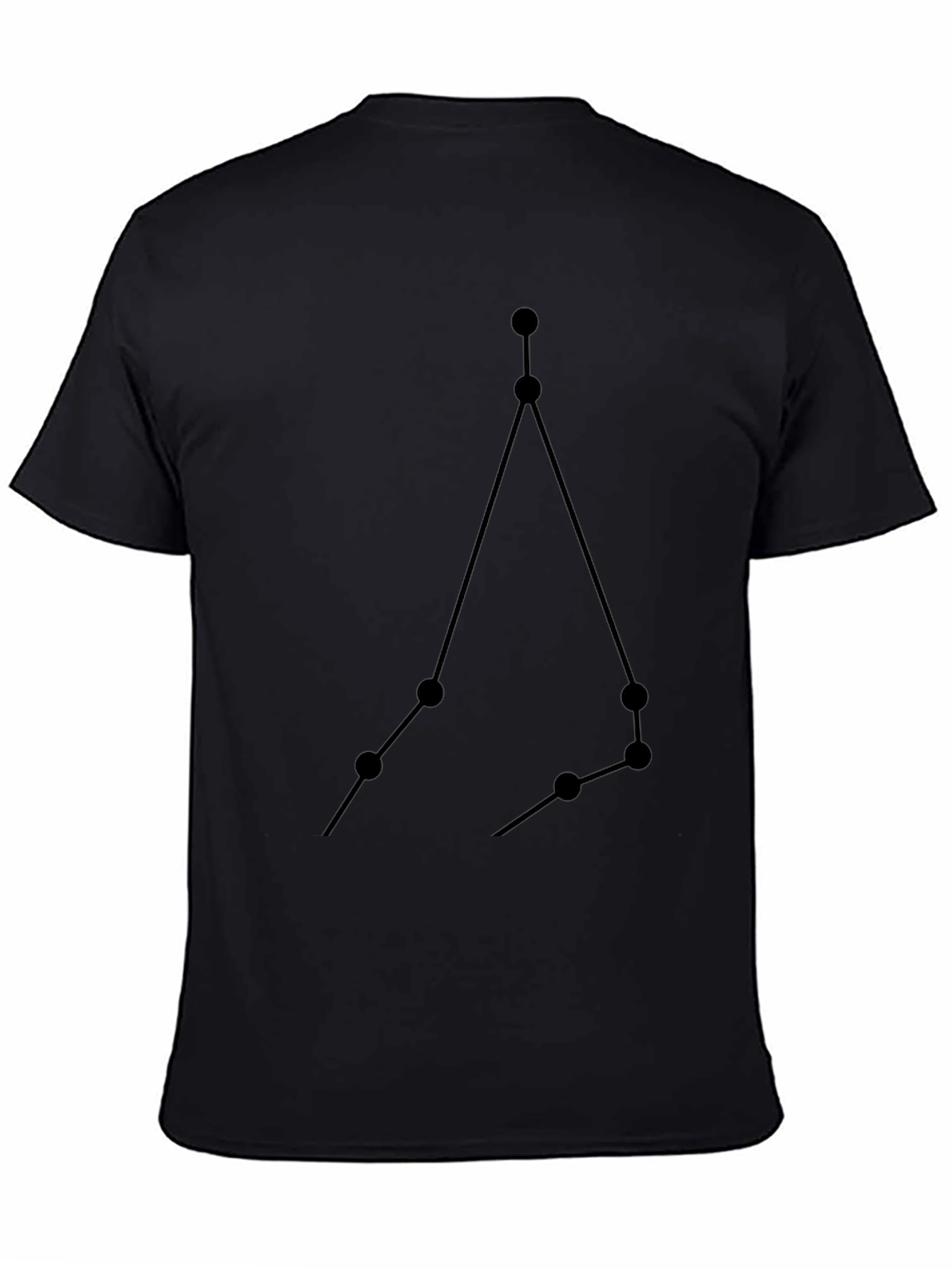 Aries Constellation Graphic Tee - Zodiac Black T-Shirt