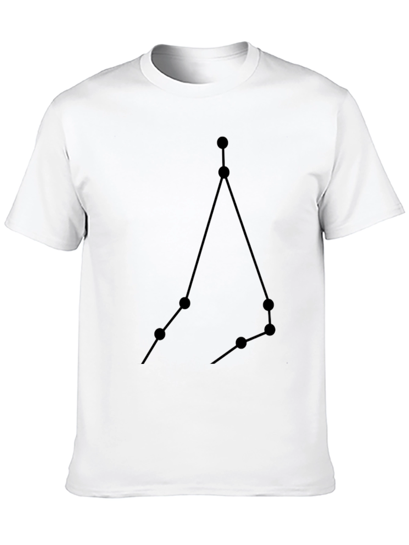 Aries Constellation Graphic Tee - Zodiac Black T-Shirt