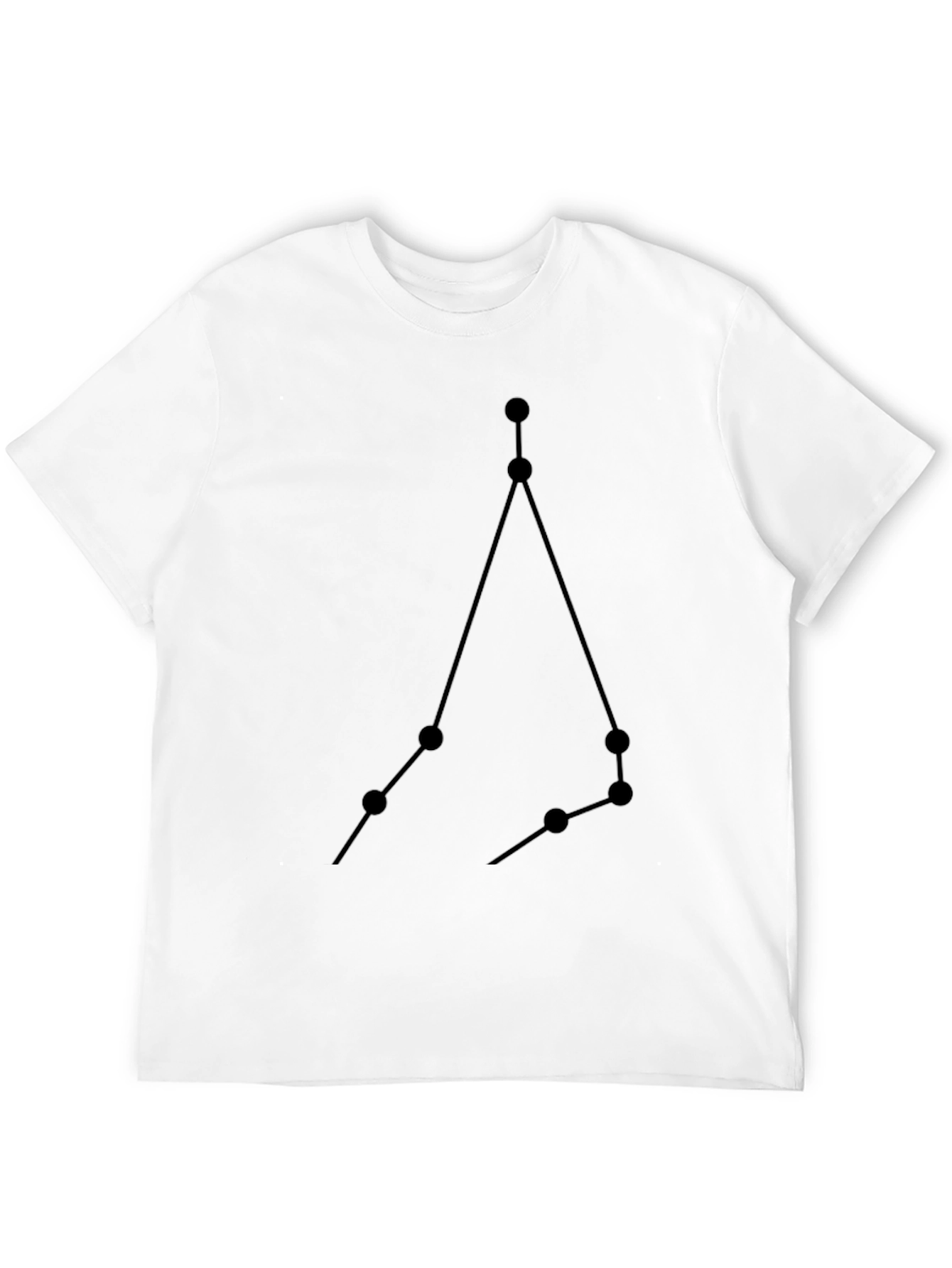 Aries Constellation Graphic Tee - Zodiac Black T-Shirt